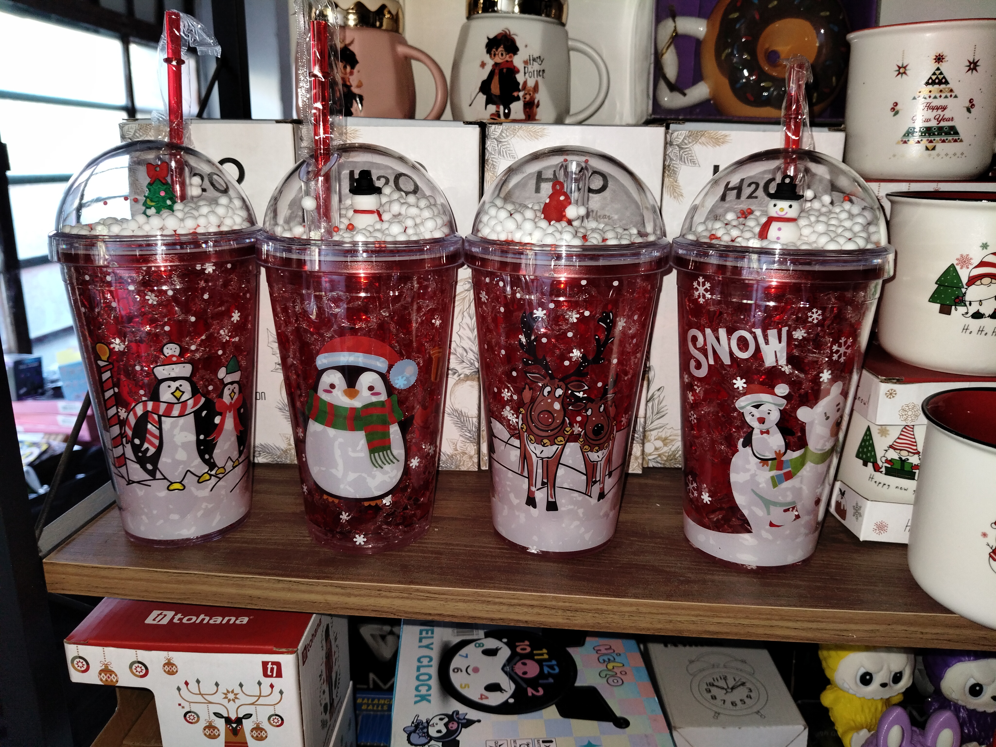 Yılbaşı Pipetli Bardak