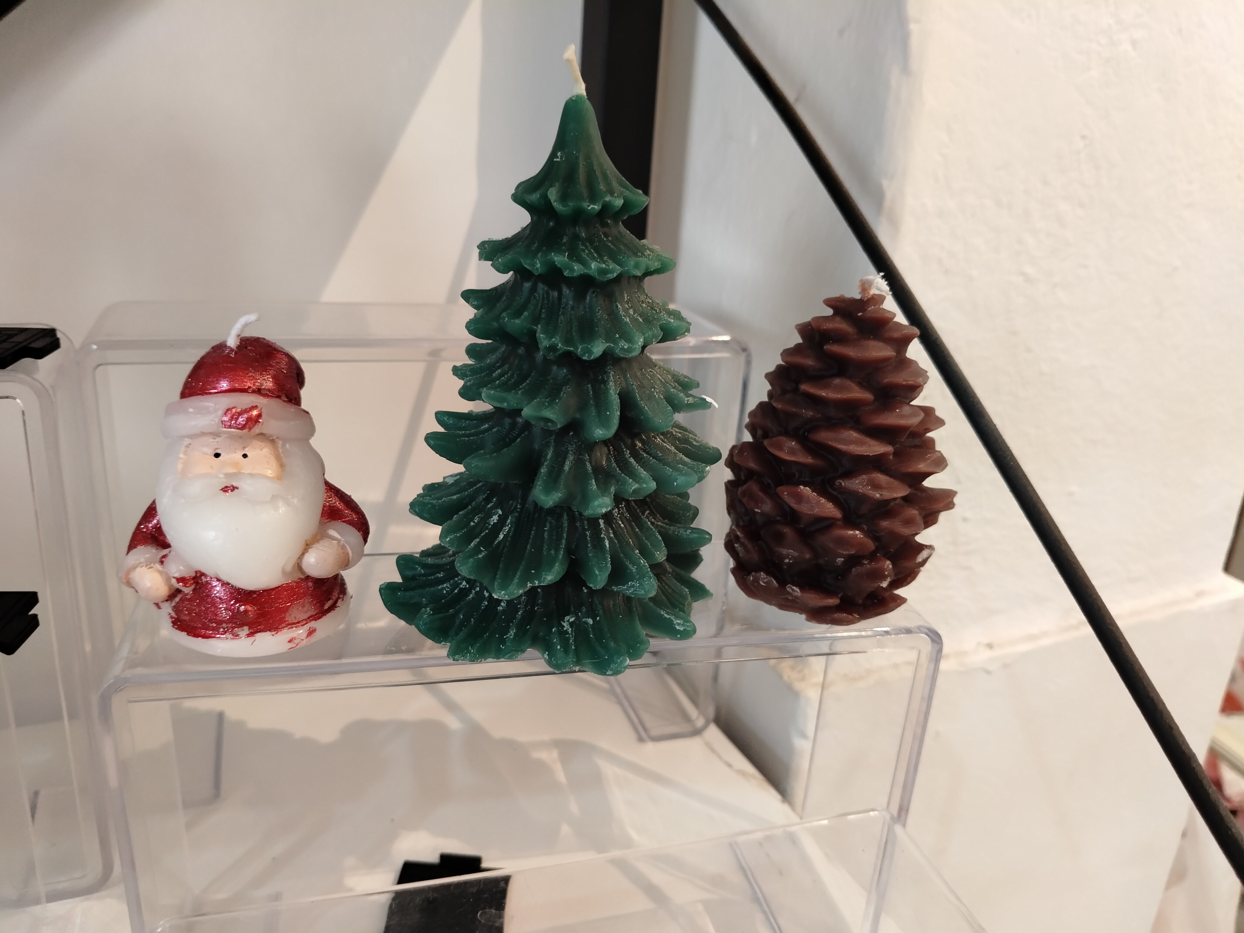 Yılbaşı temalı 3'lü mum seti