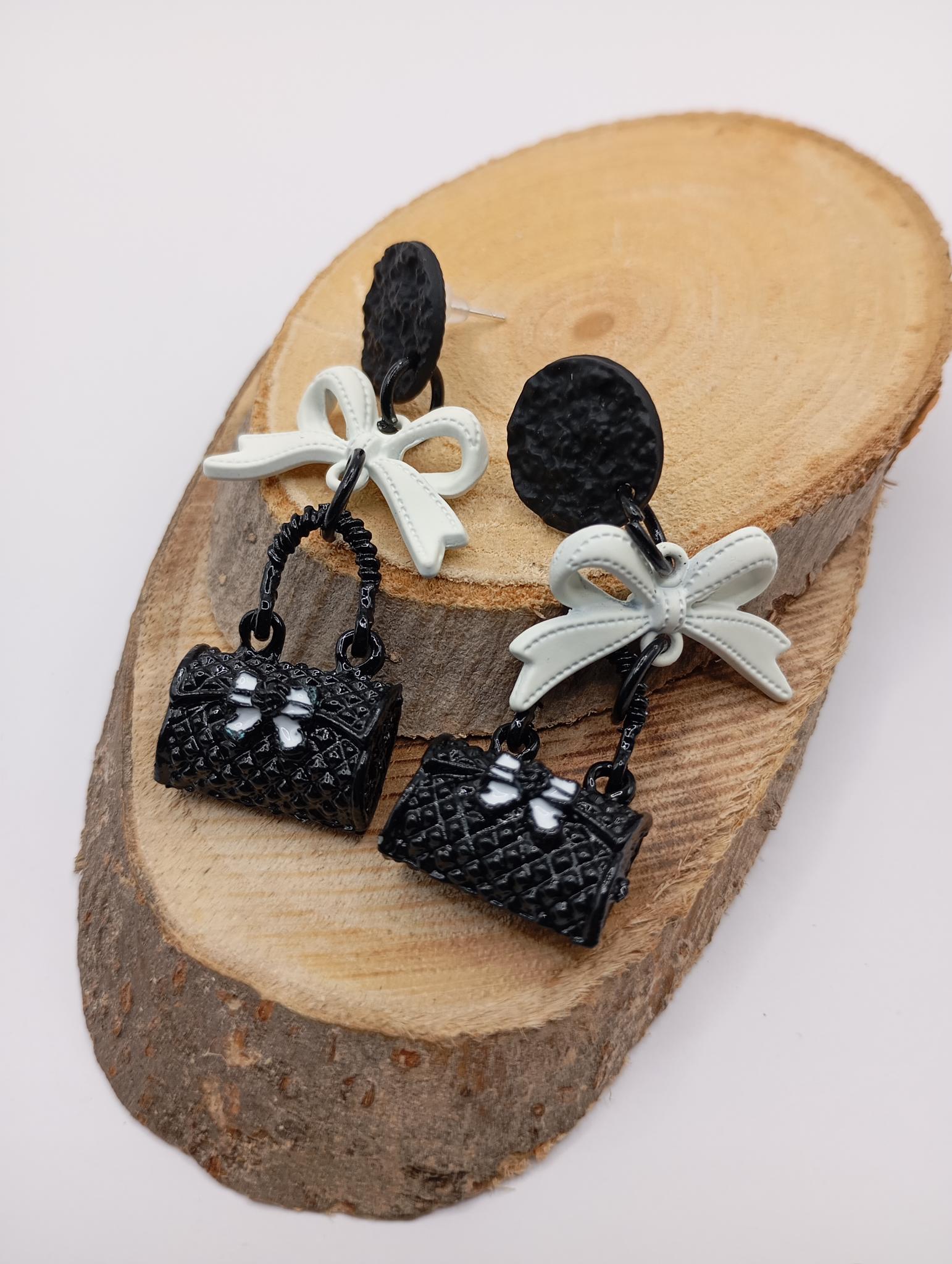 Boucles d'oreilles sac à main