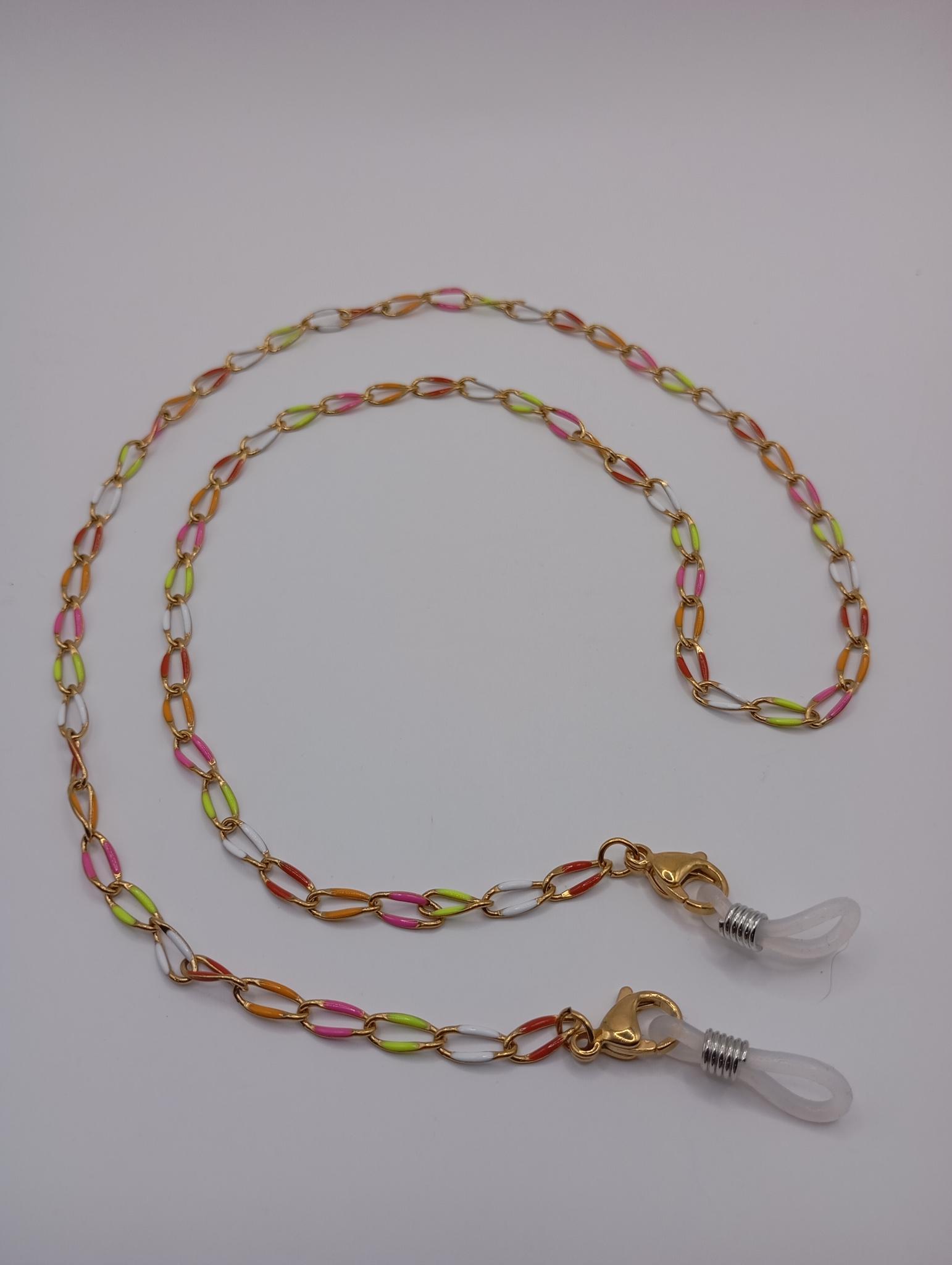 Chaîne pour lunettes multicolore