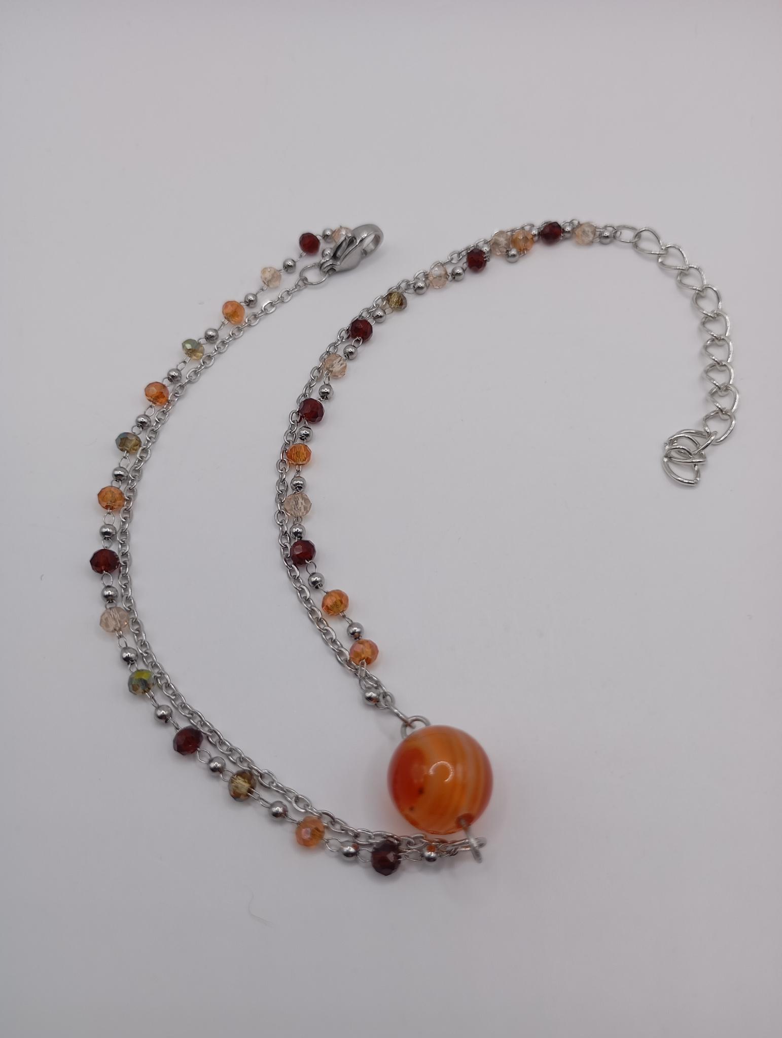 bracelet cheville  double perlé