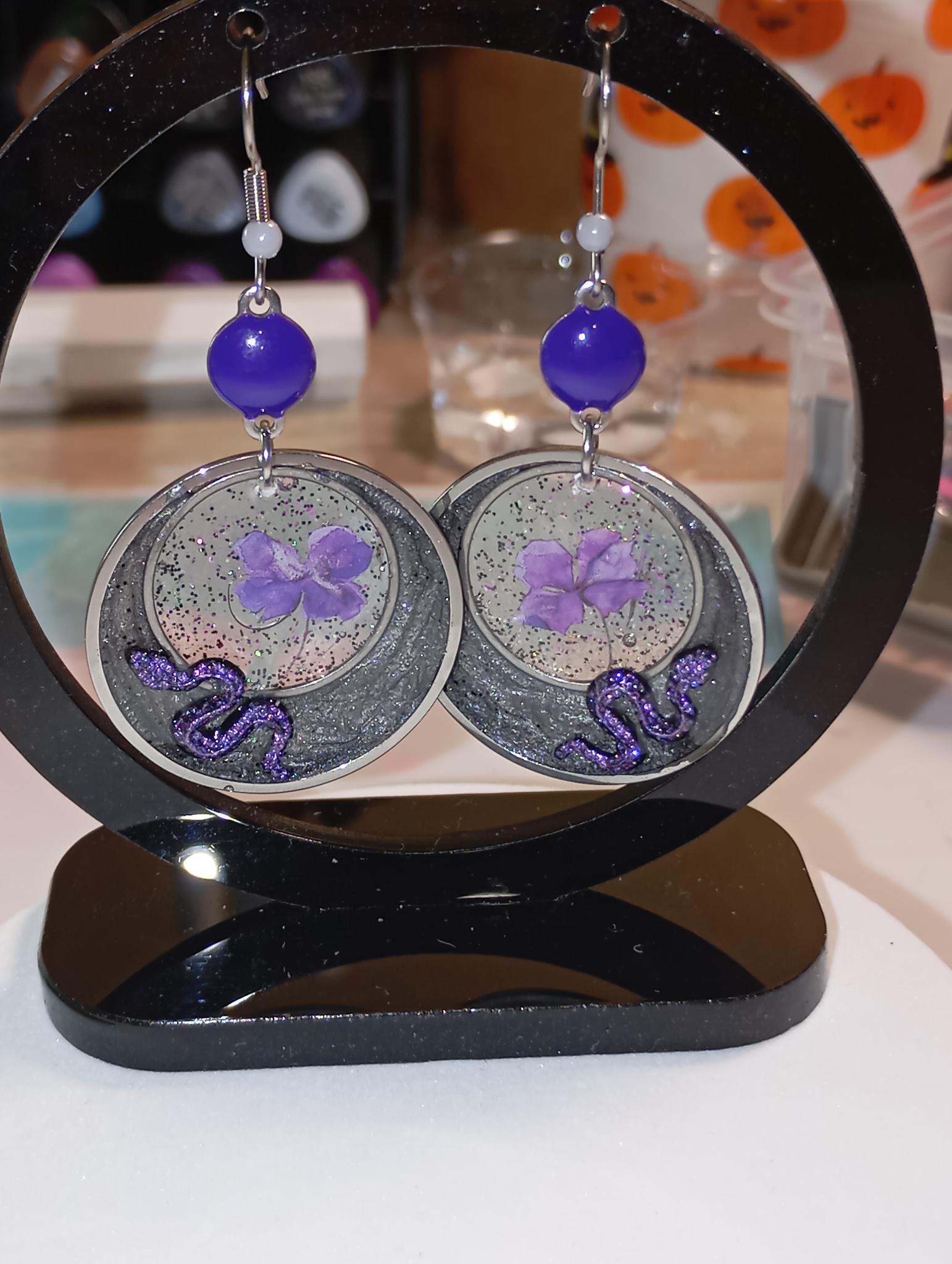 Boucles d’oreilles artisanales décorées