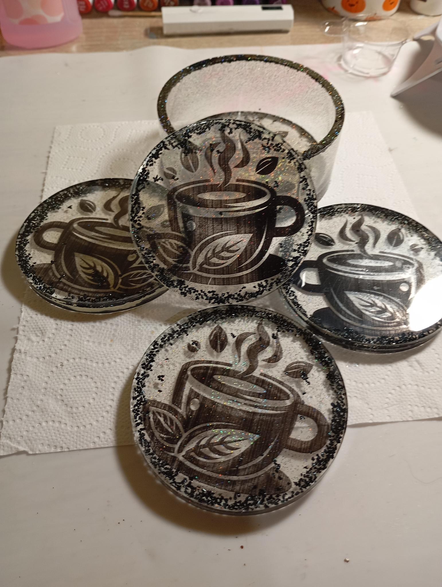 Set de sous-verres en résine