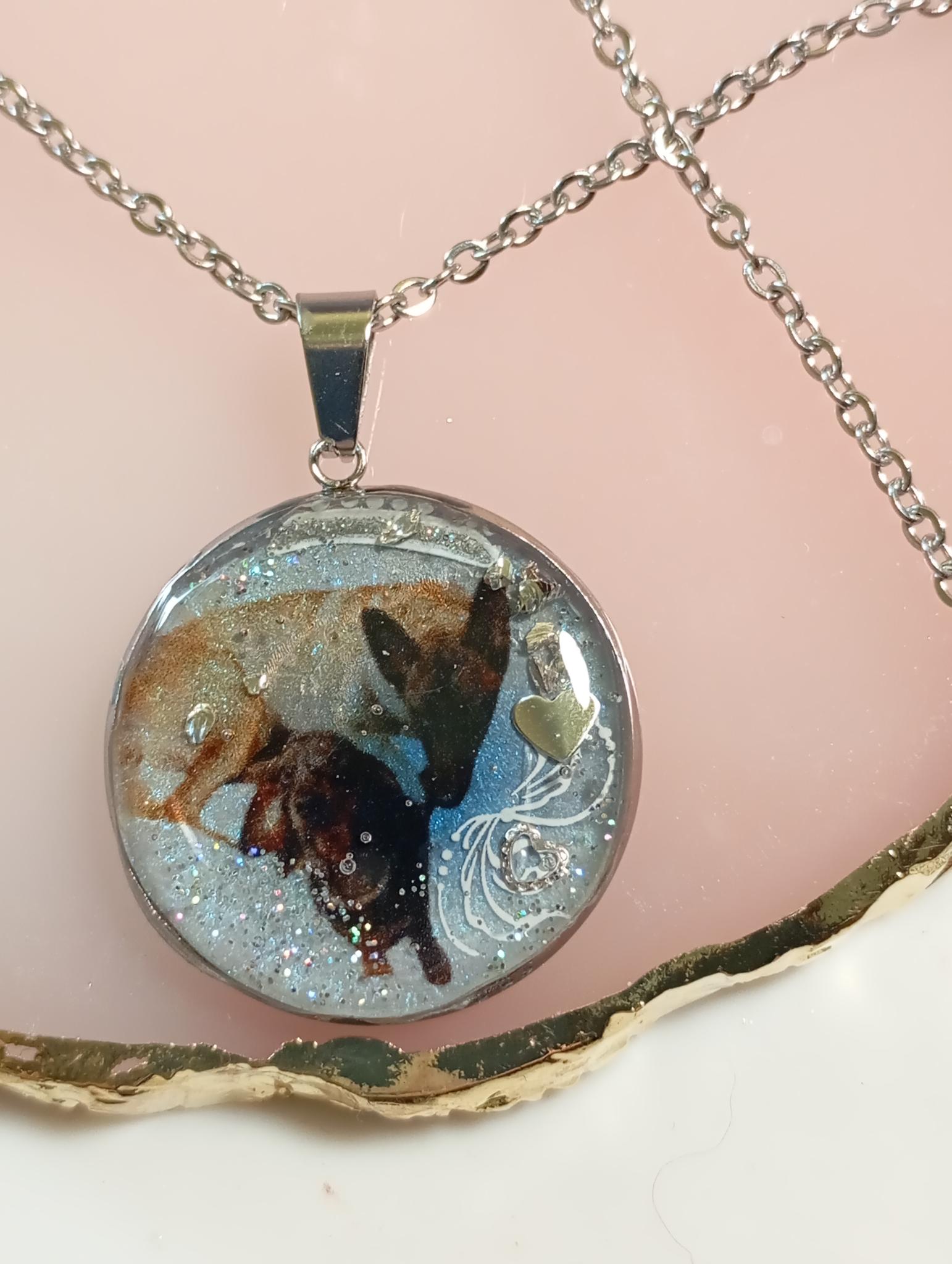 Collier médaillon pour  MMe Carole Sardou