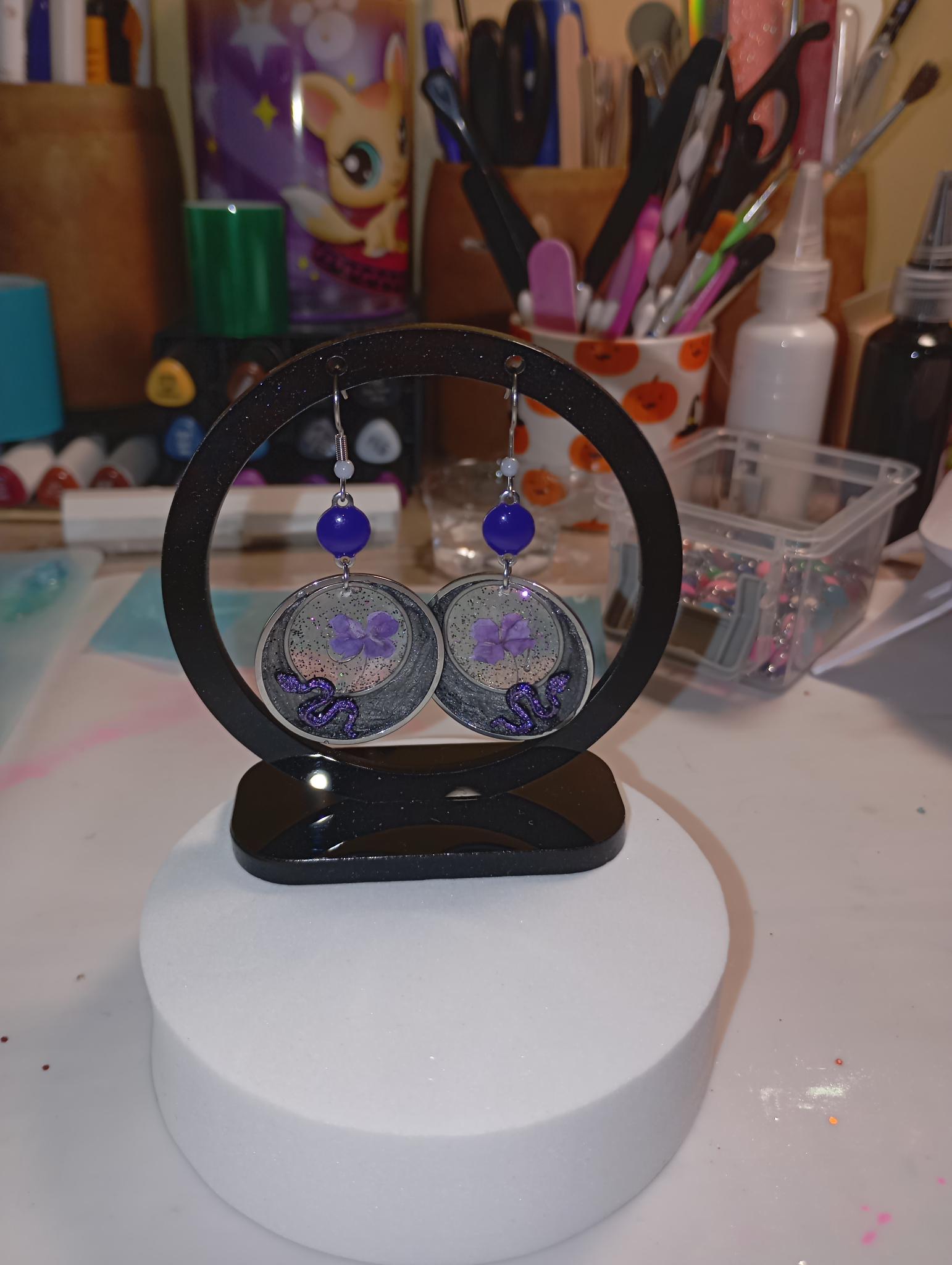 Boucles d’oreilles artisanales décorées