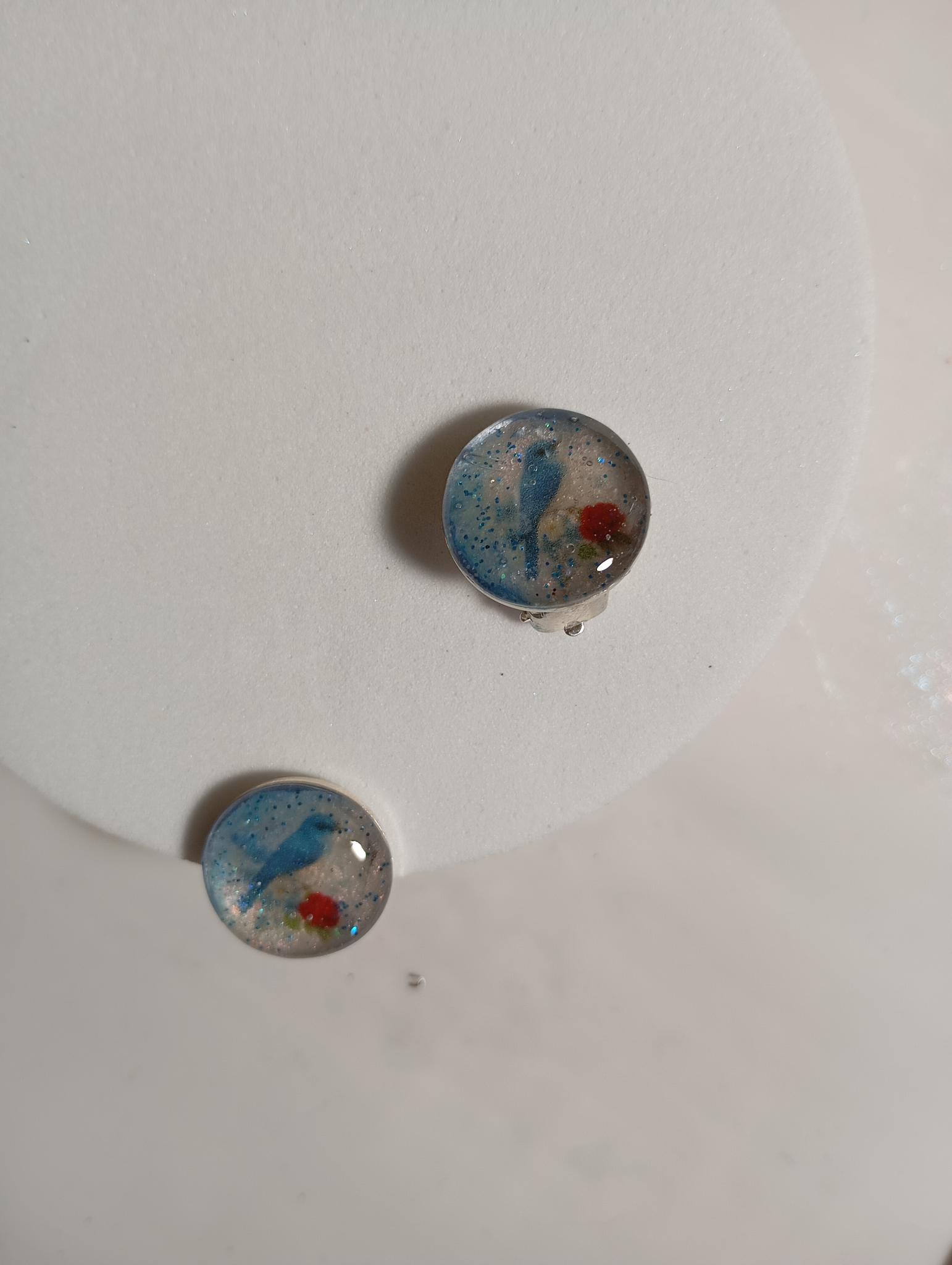 Boucles d'oreilles en résine époxy pour Laurina
