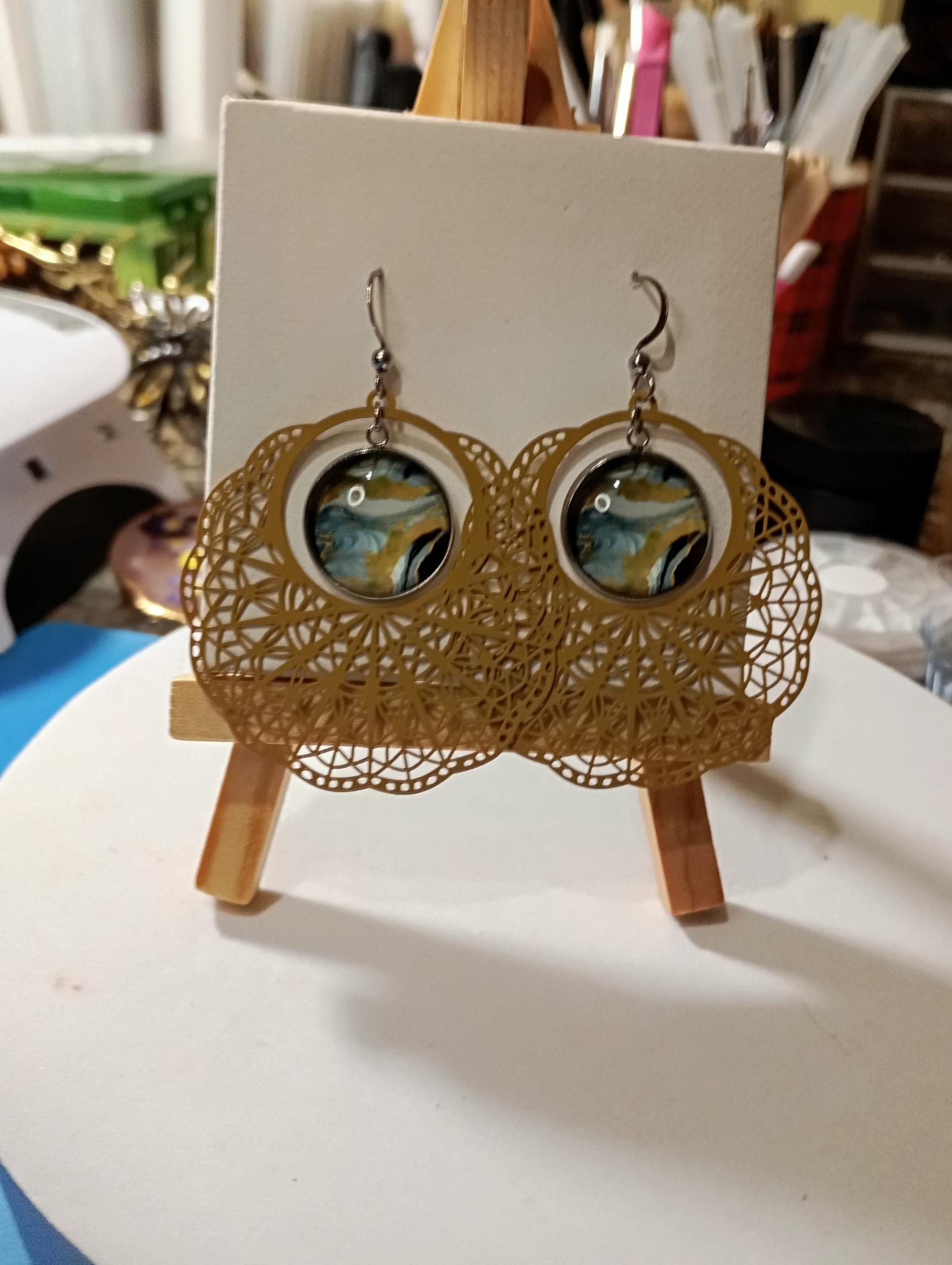 Boucles d'oreilles couleur terre