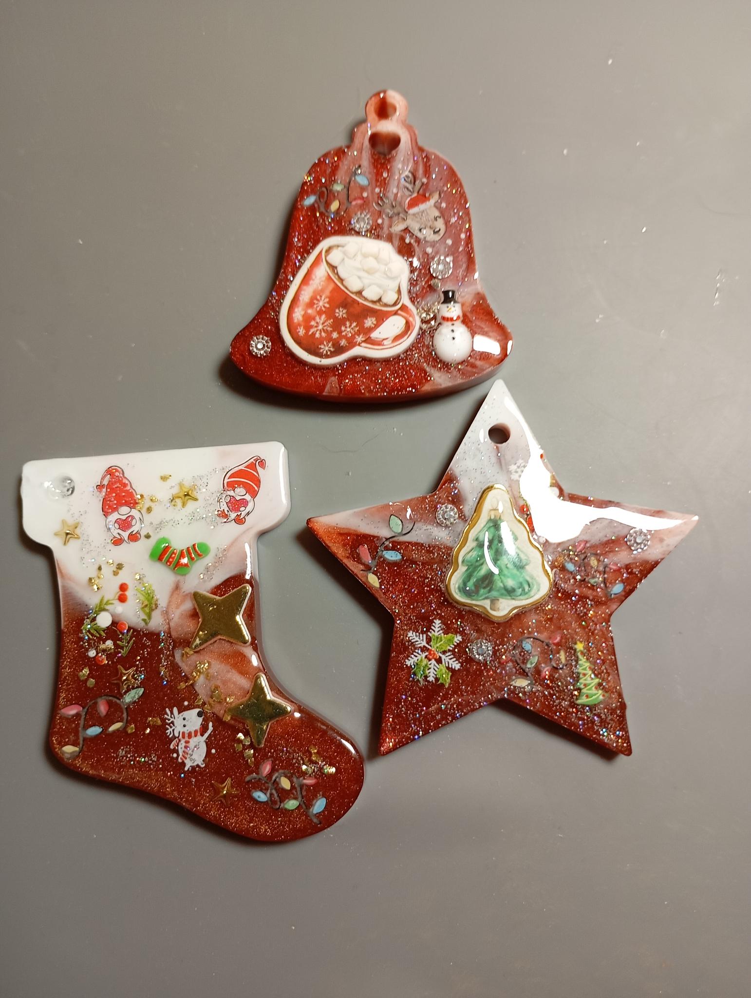 Décorations de Noël en résine à personaliser vendu à l'unité