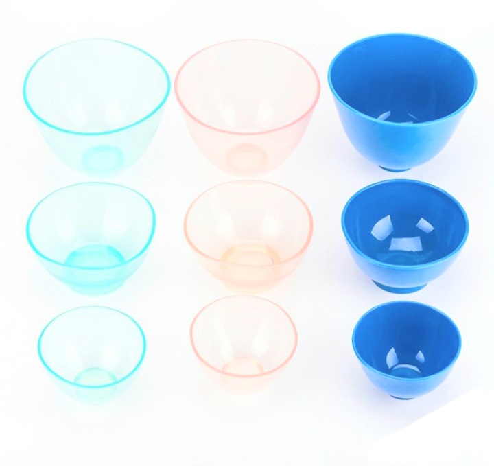 Set of Multi-Colored Glass Bowls