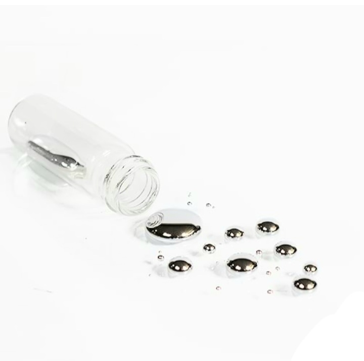 Glass Vial with Metallic Liquid