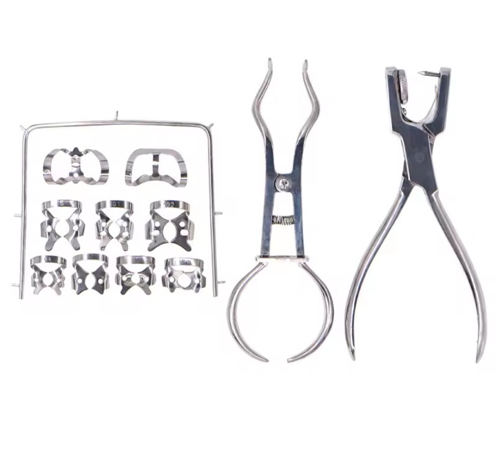 Dental Rubber Dam Clamps and Forceps Set
