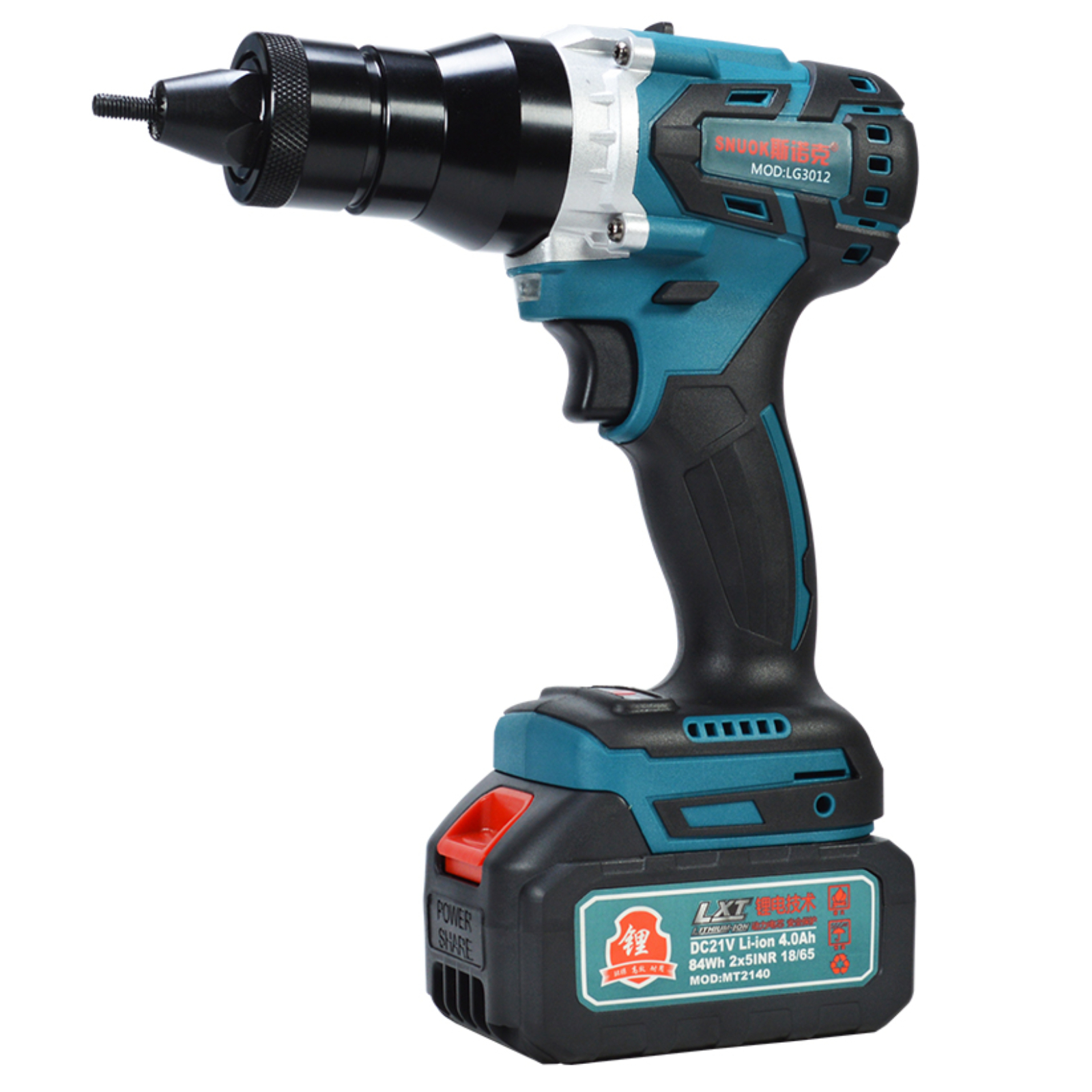 Bezprzewodowy Nitownica do Nakrętek, Nitowanie Nitonakrętek M3-M12, 13000N