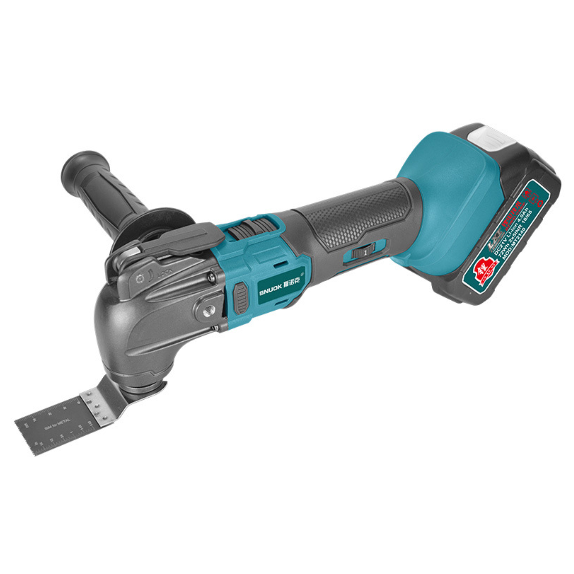 Bezprzewodowe narzędzie oscylacyjne z silnikiem bezszczotkowym – 20 000 OPM, głowica 360°, 6 biegów