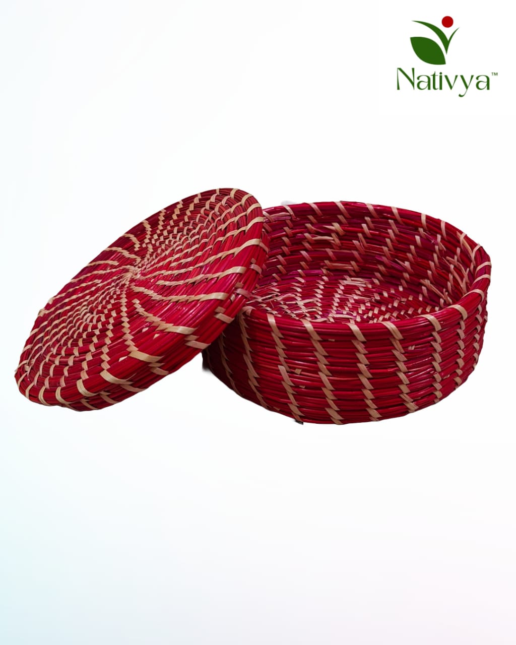 Handwoven Red Basket