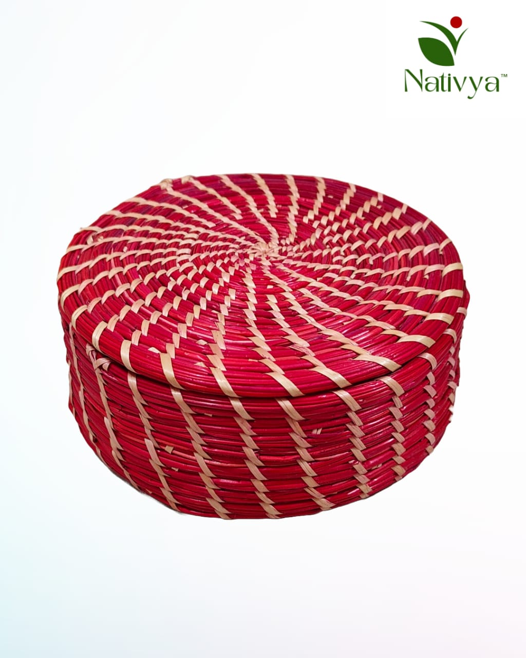 Handwoven Red Basket
