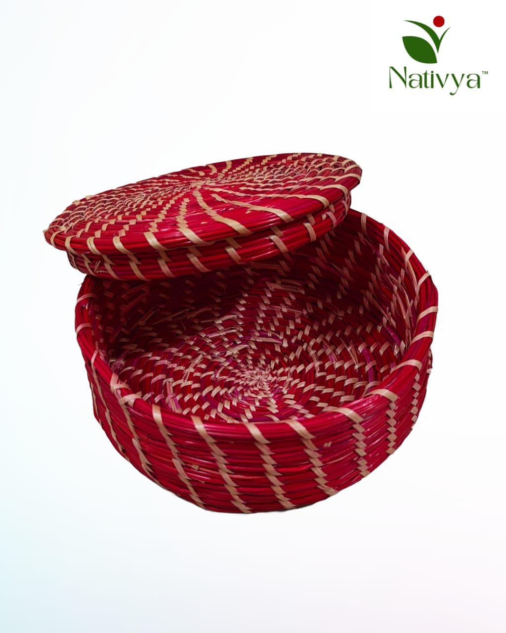 Handwoven Red Basket