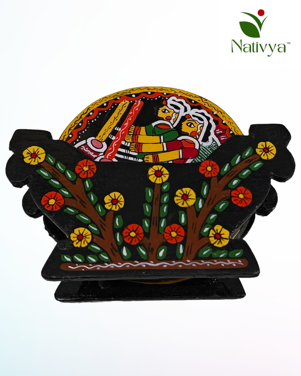 Handcrafted Wooden Coasters Set