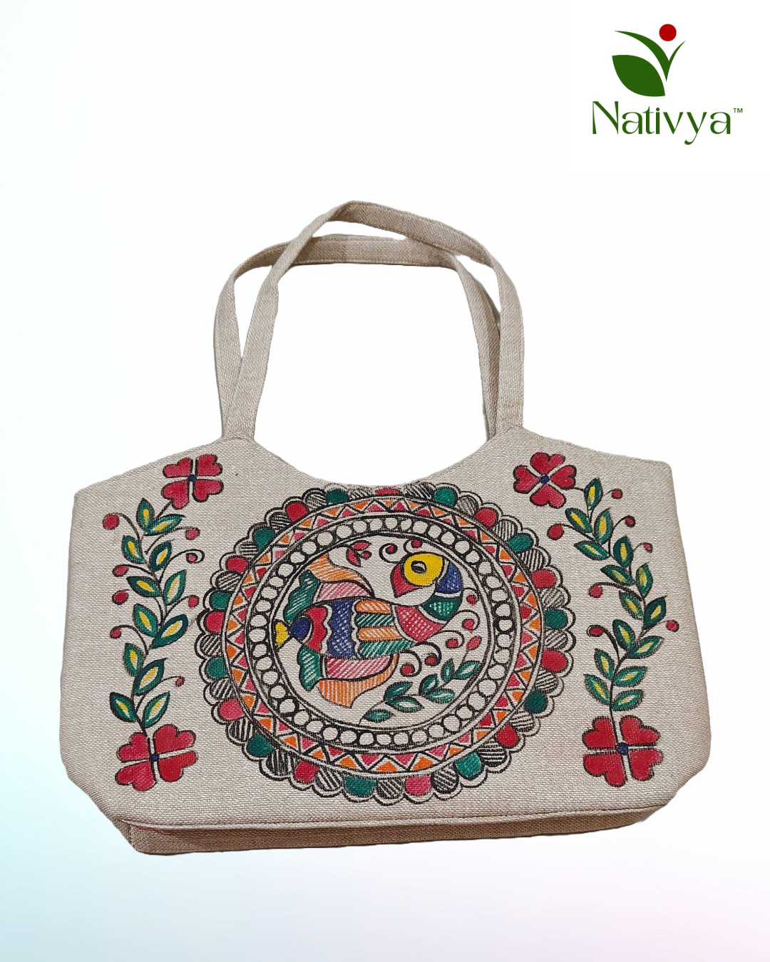 Madhubani Painted Jute Bag