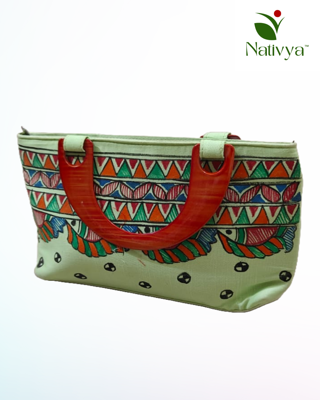 Hand-painted Silk Tote Bag