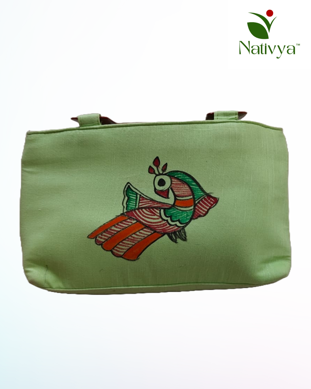 Hand-painted Silk Tote Bag