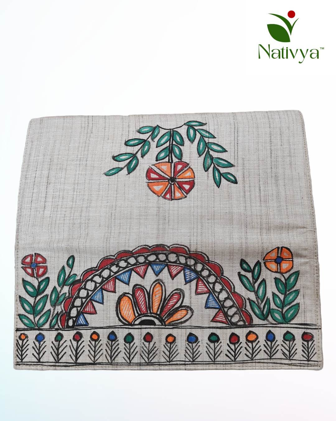 Hand Painted Silk Clutch