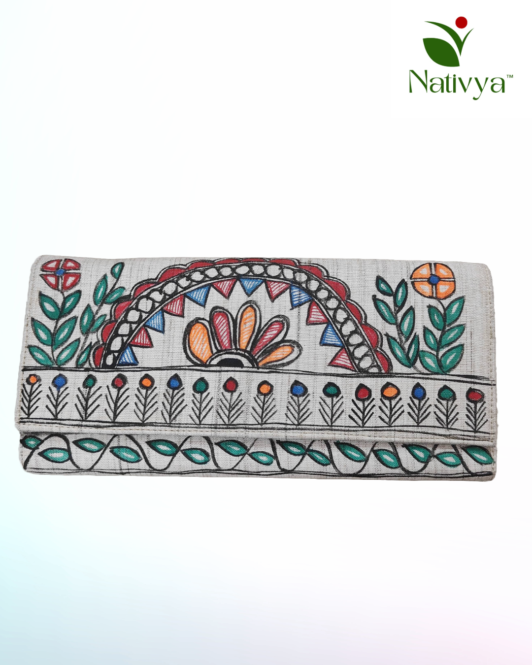 Hand Painted Silk Clutch