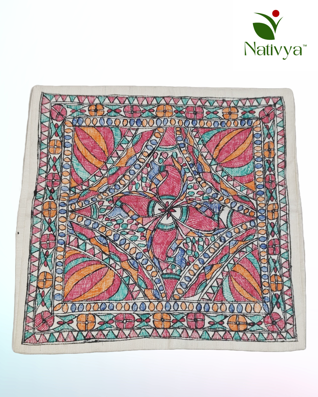 Hand-Painted cushion cover