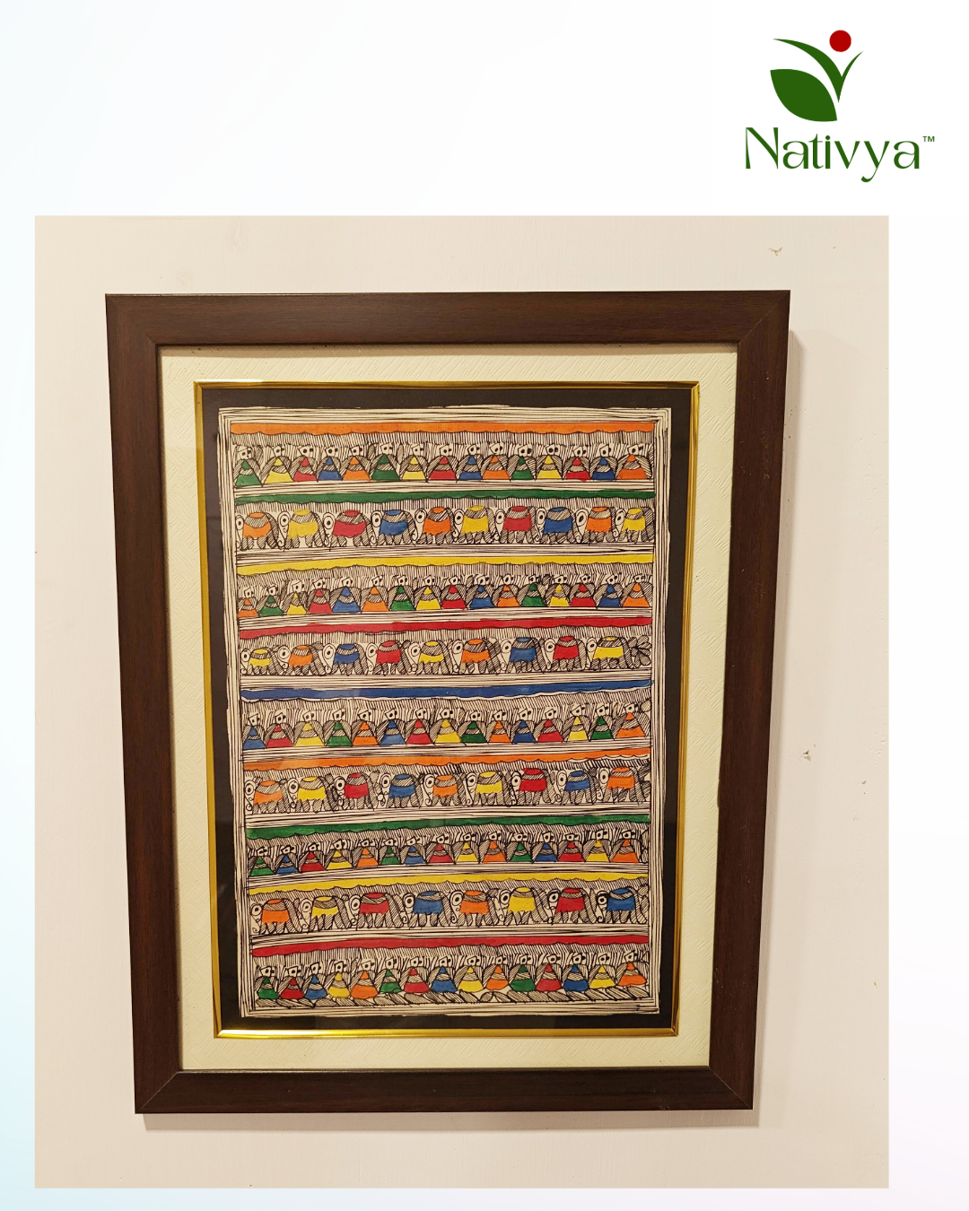Framed Madhubani Painting