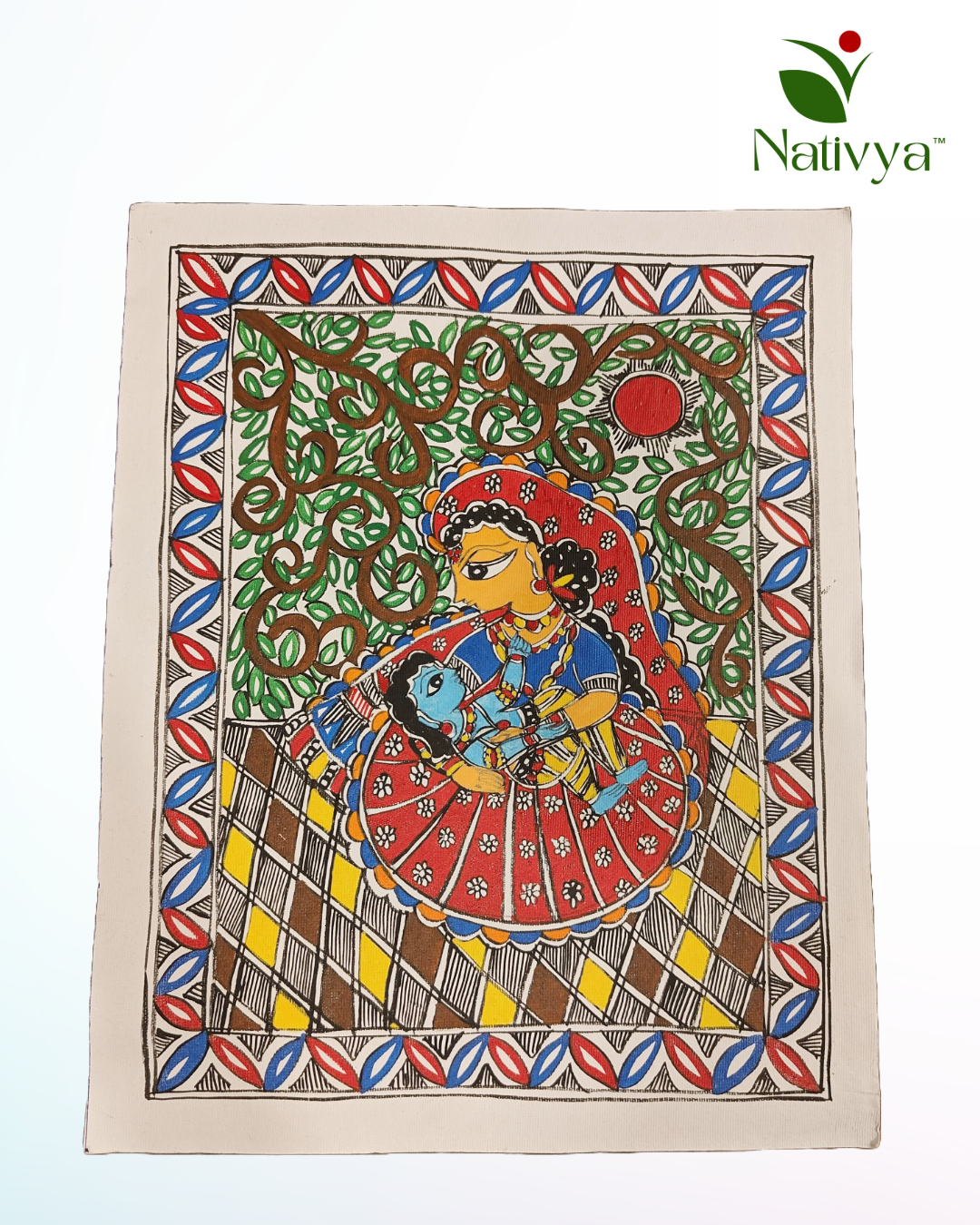Traditional Indian Madhubani Painting
