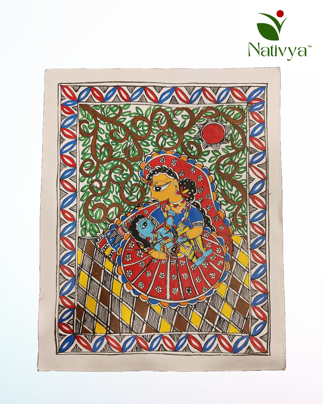 Traditional Indian Madhubani Painting