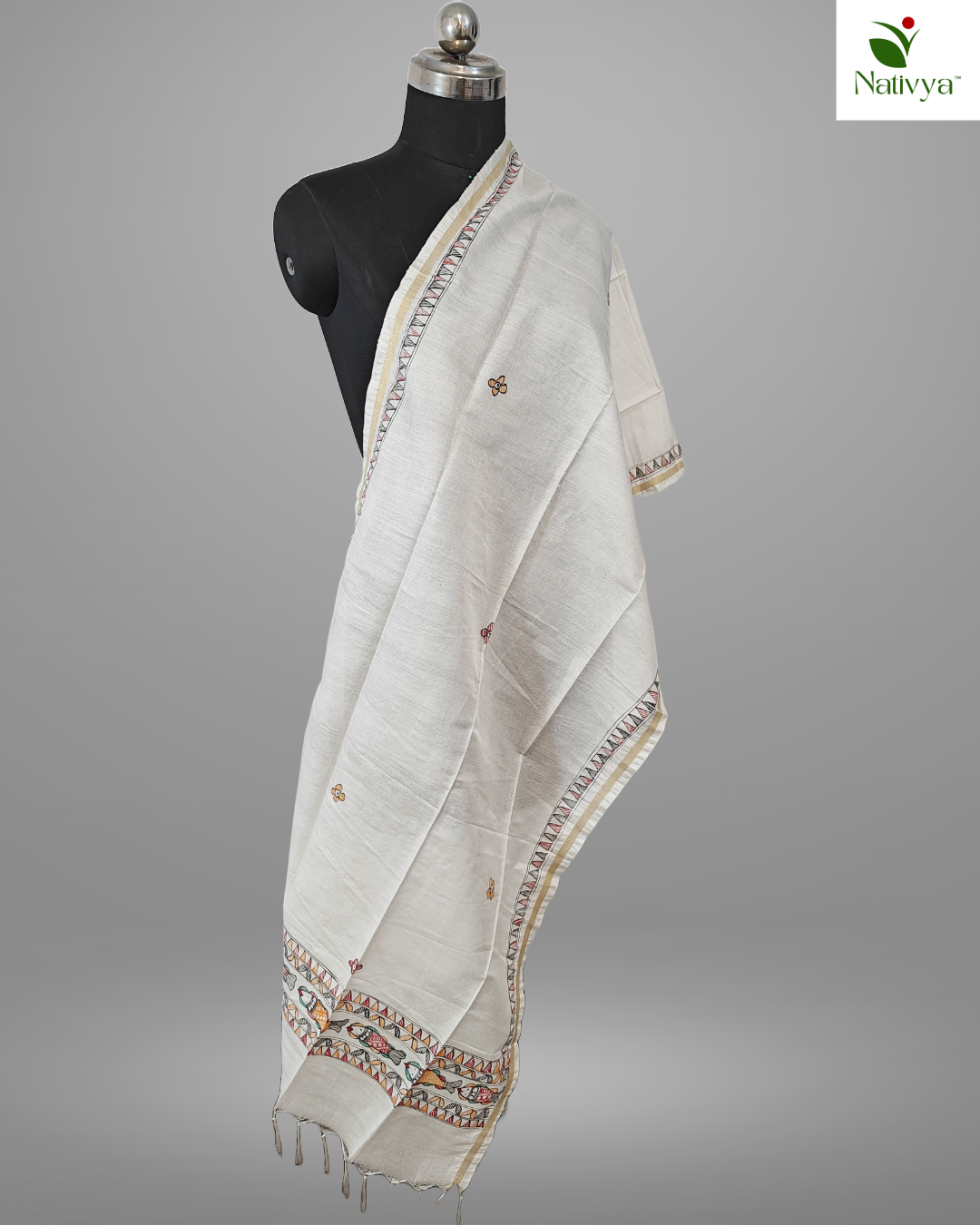 Hand-Painted Silk Stole