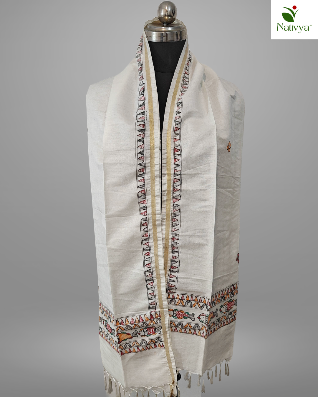 Hand-Painted Silk Stole