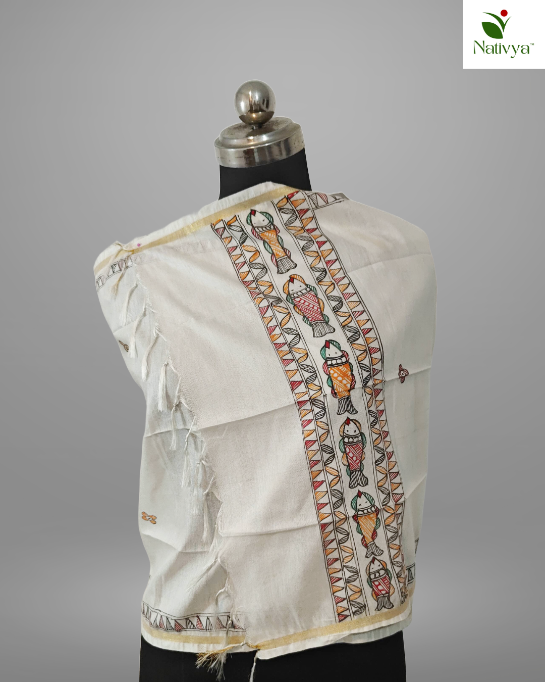 Hand-Painted Silk Stole