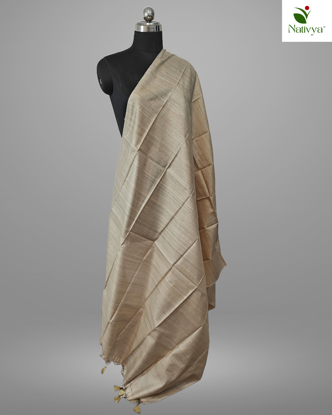 Natural Tussar Silk Dupatta