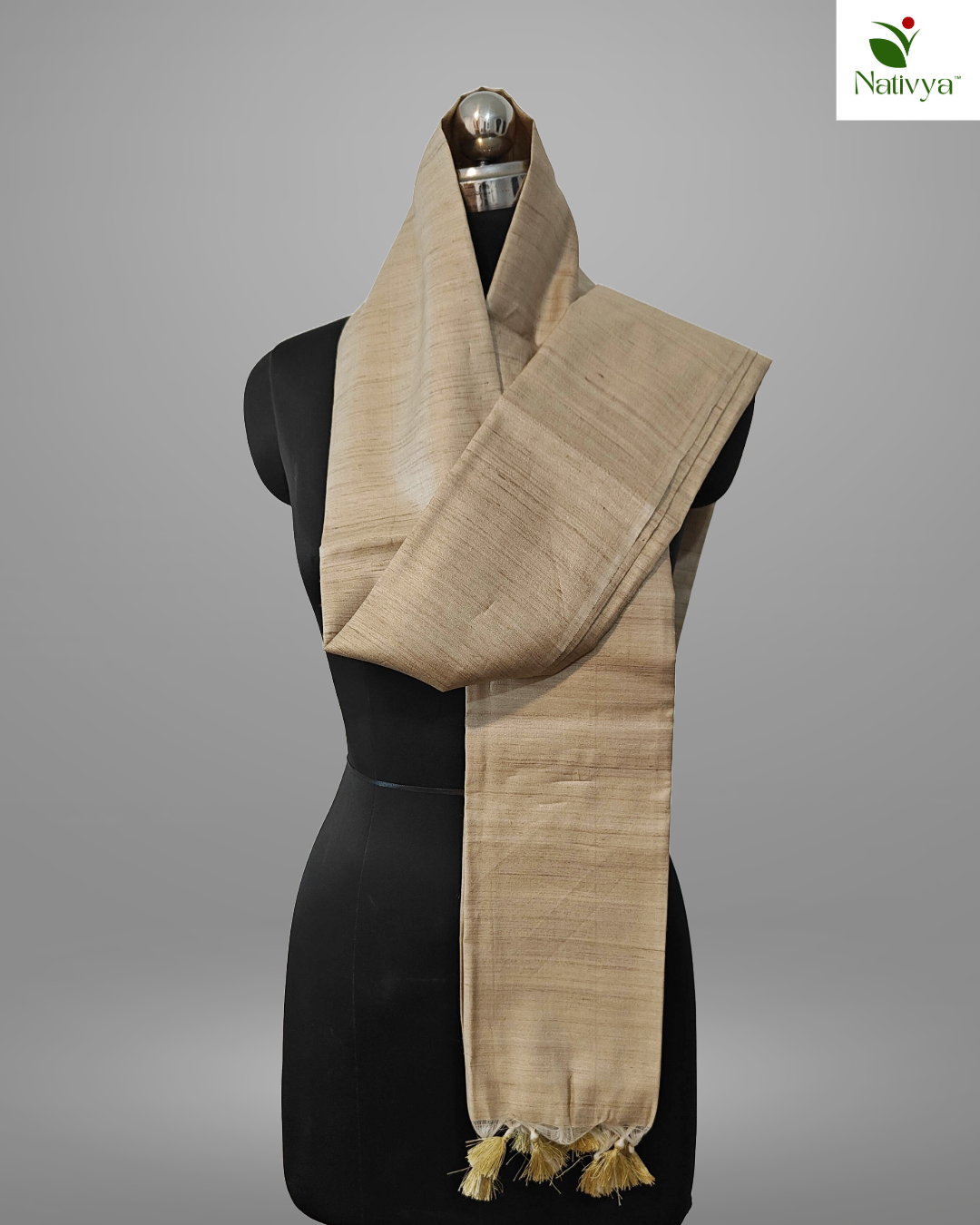 Natural Tussar Silk Dupatta