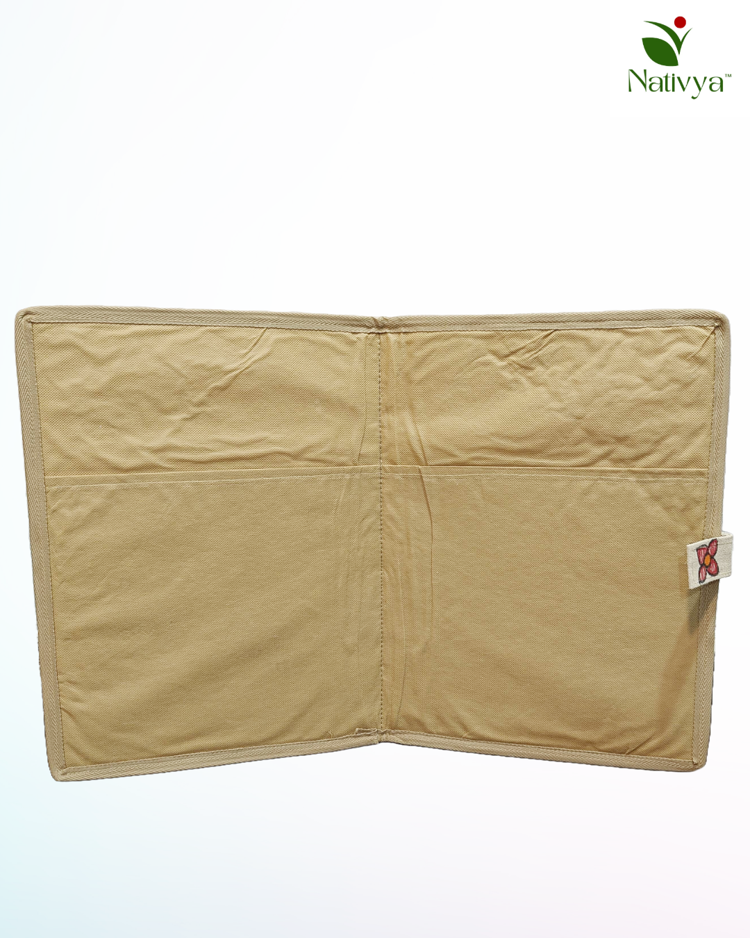 Hand-Painted Jute Document Folder