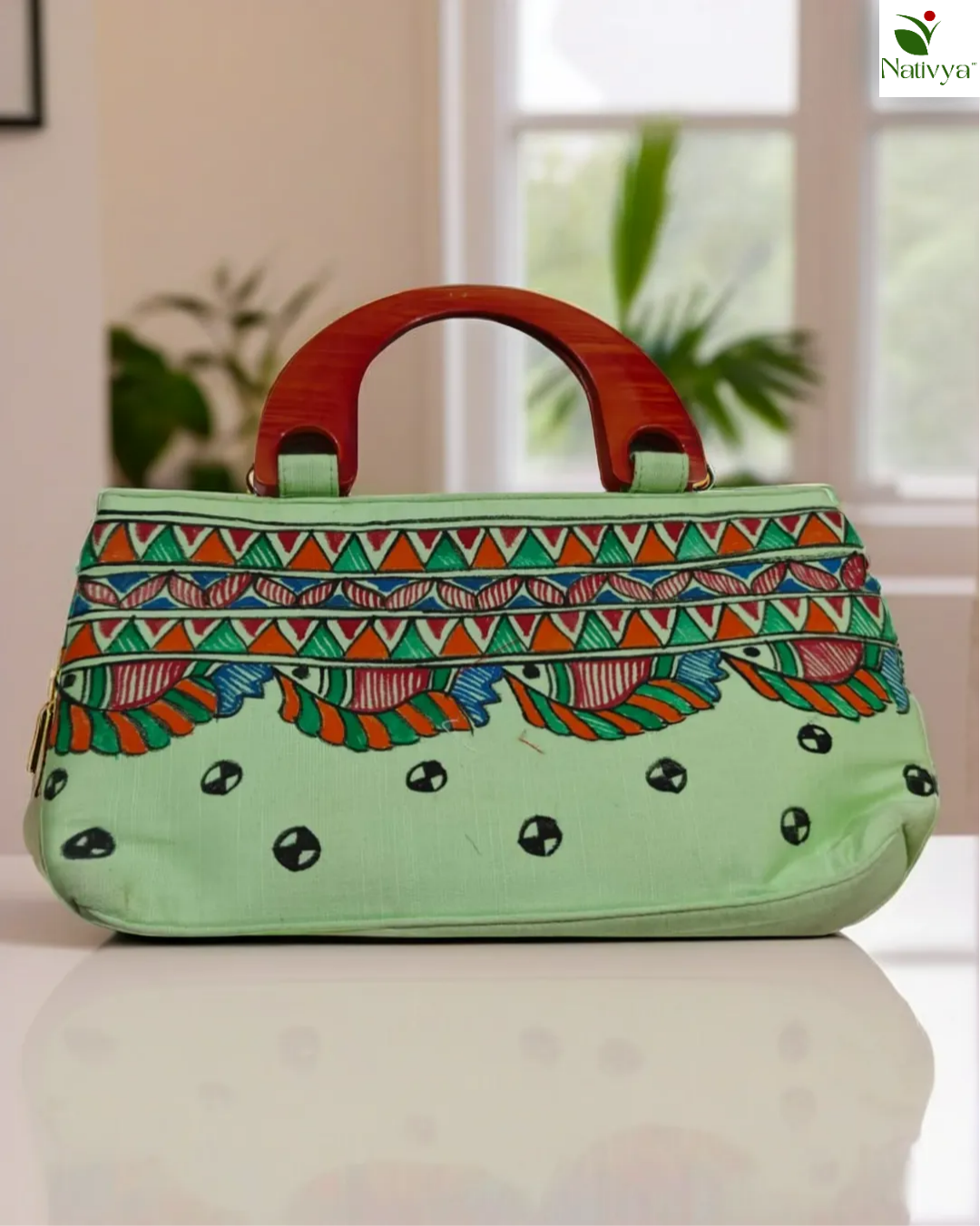 Hand-painted Silk Tote Bag