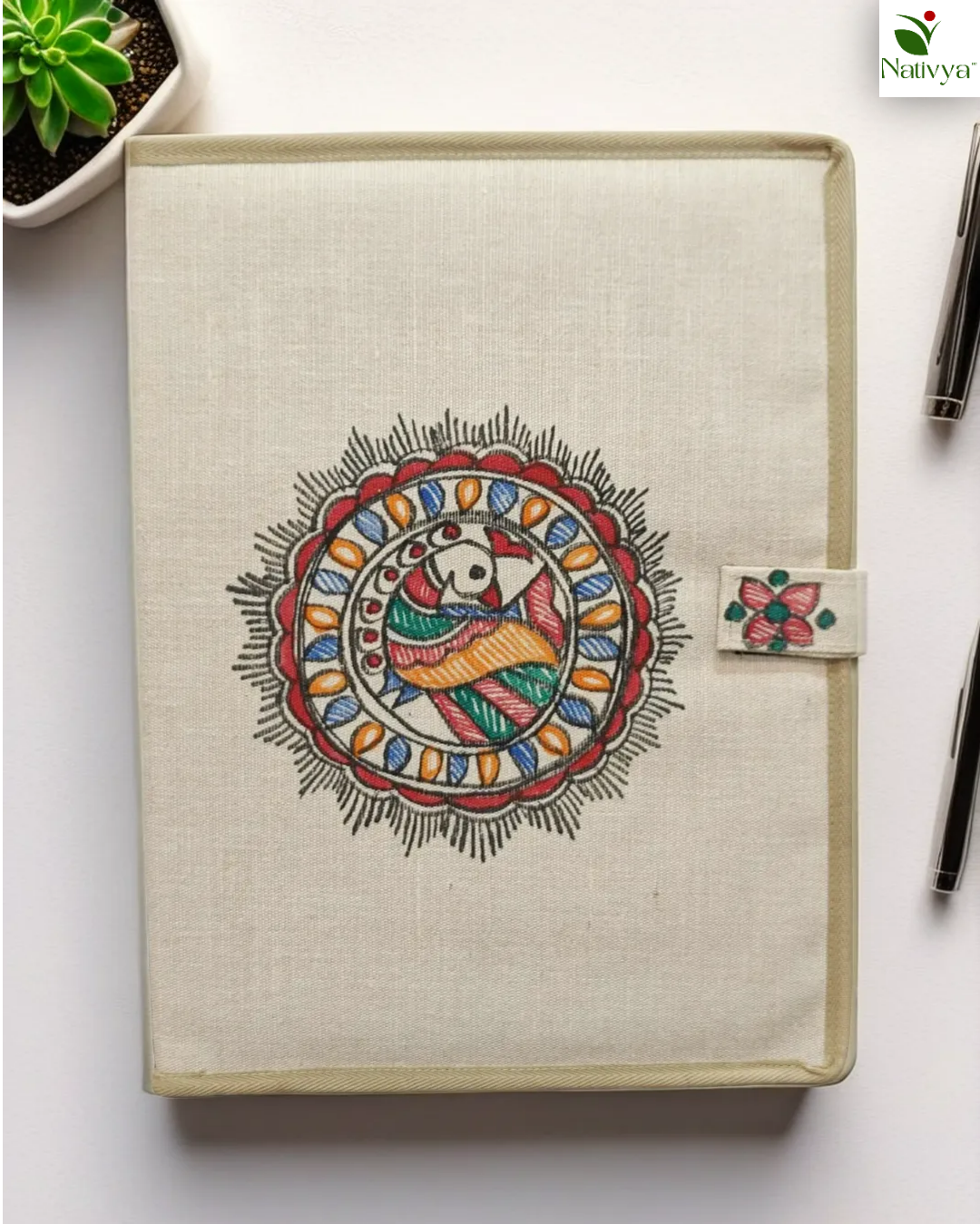 Eco-Conscious Jute Document Folder