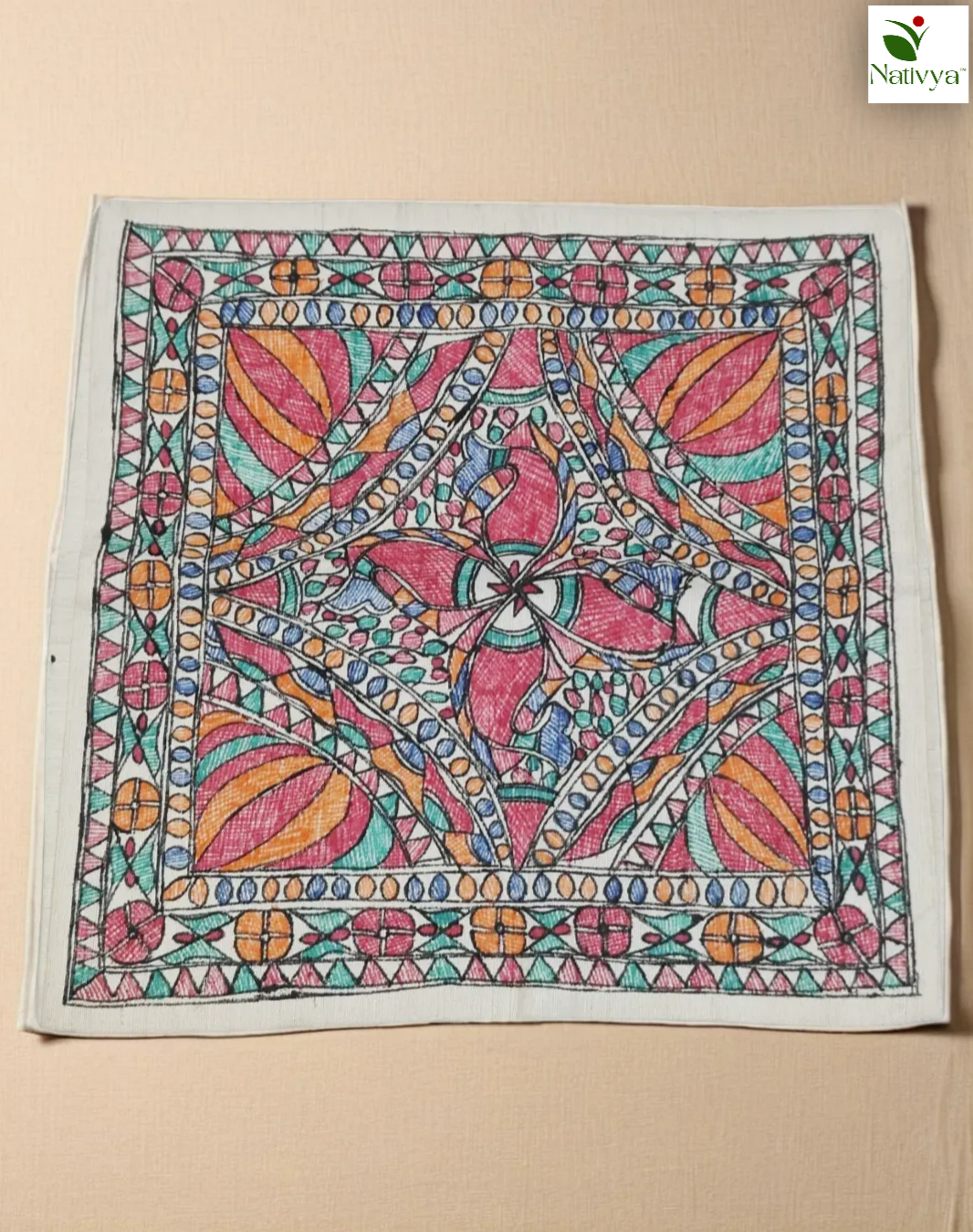 Hand-Painted cushion cover