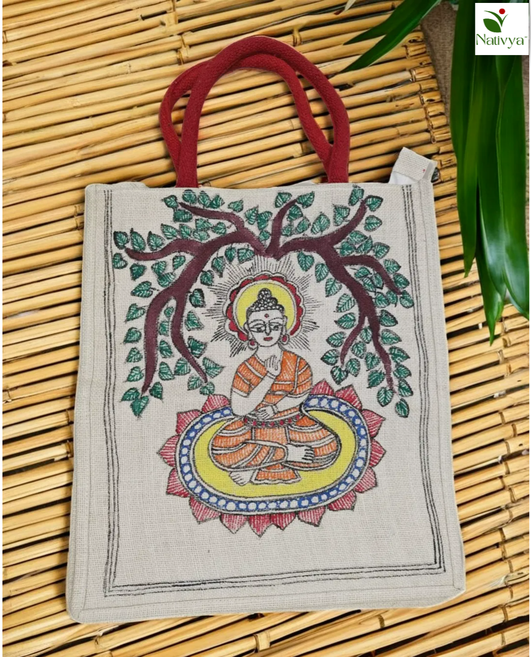 Buddha Canvas Jute Bag