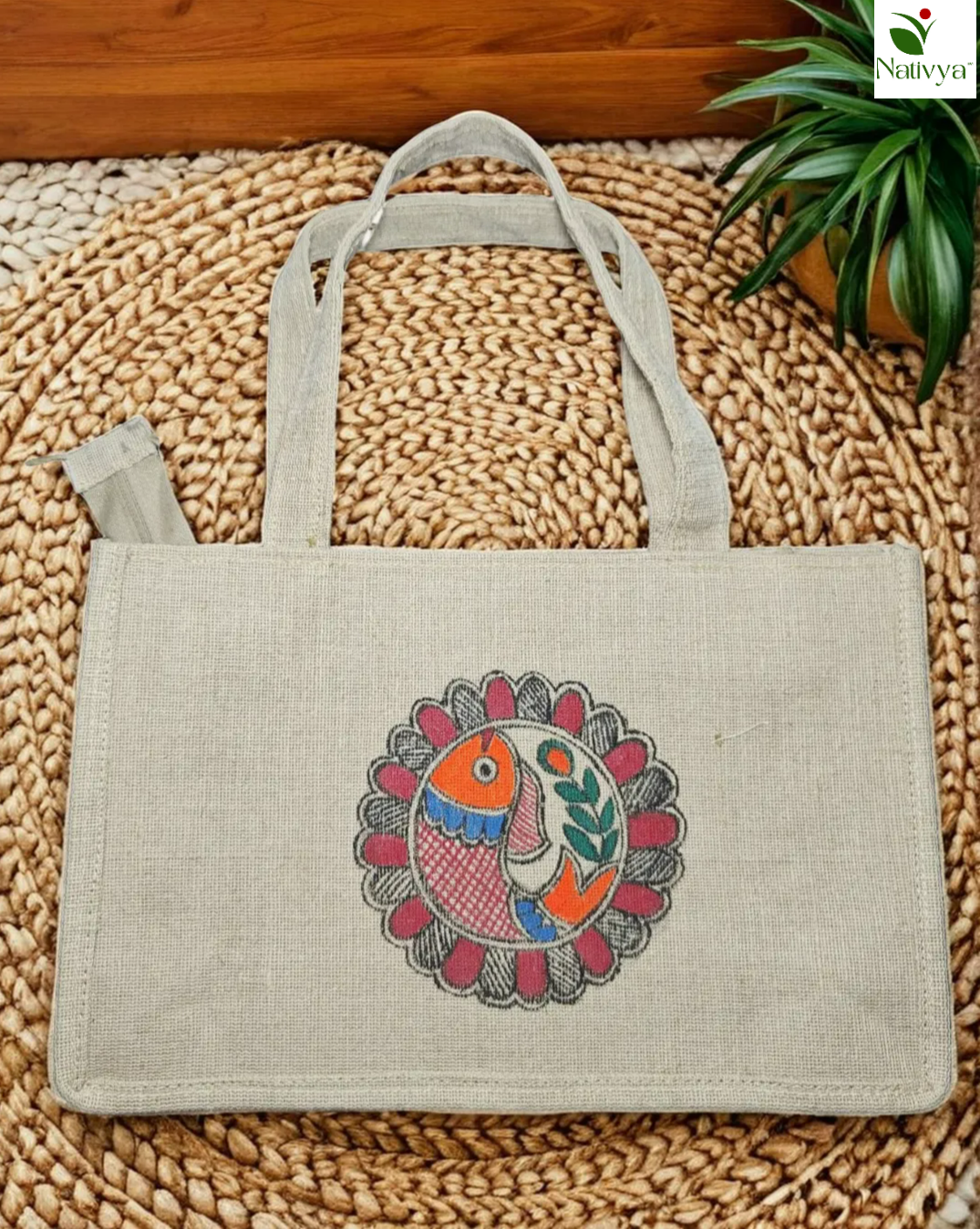 Handcrafted Jute Lunch Bag