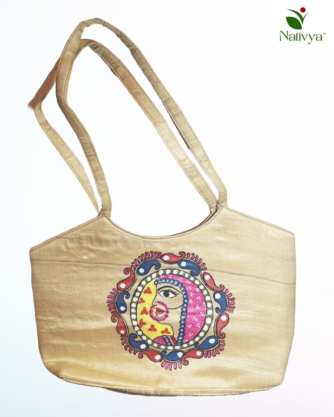 Handcrafted Silk Tote Bag