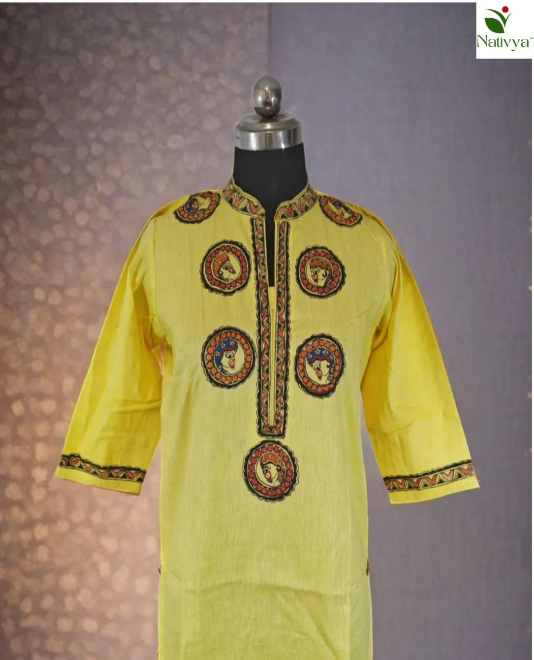 Hand-Painted Cotton Kurta