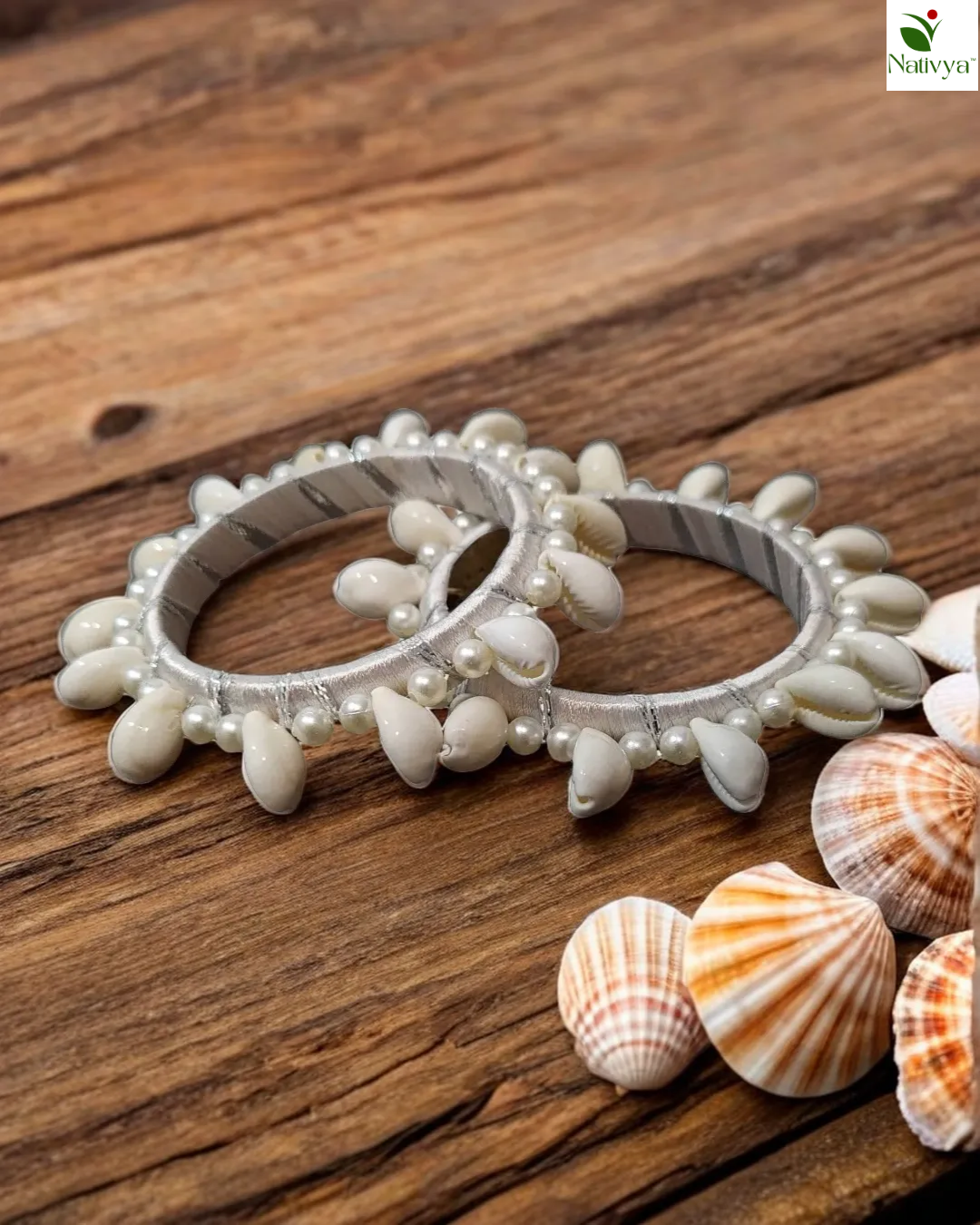 Silk Thread and Kodi Shell Bangle