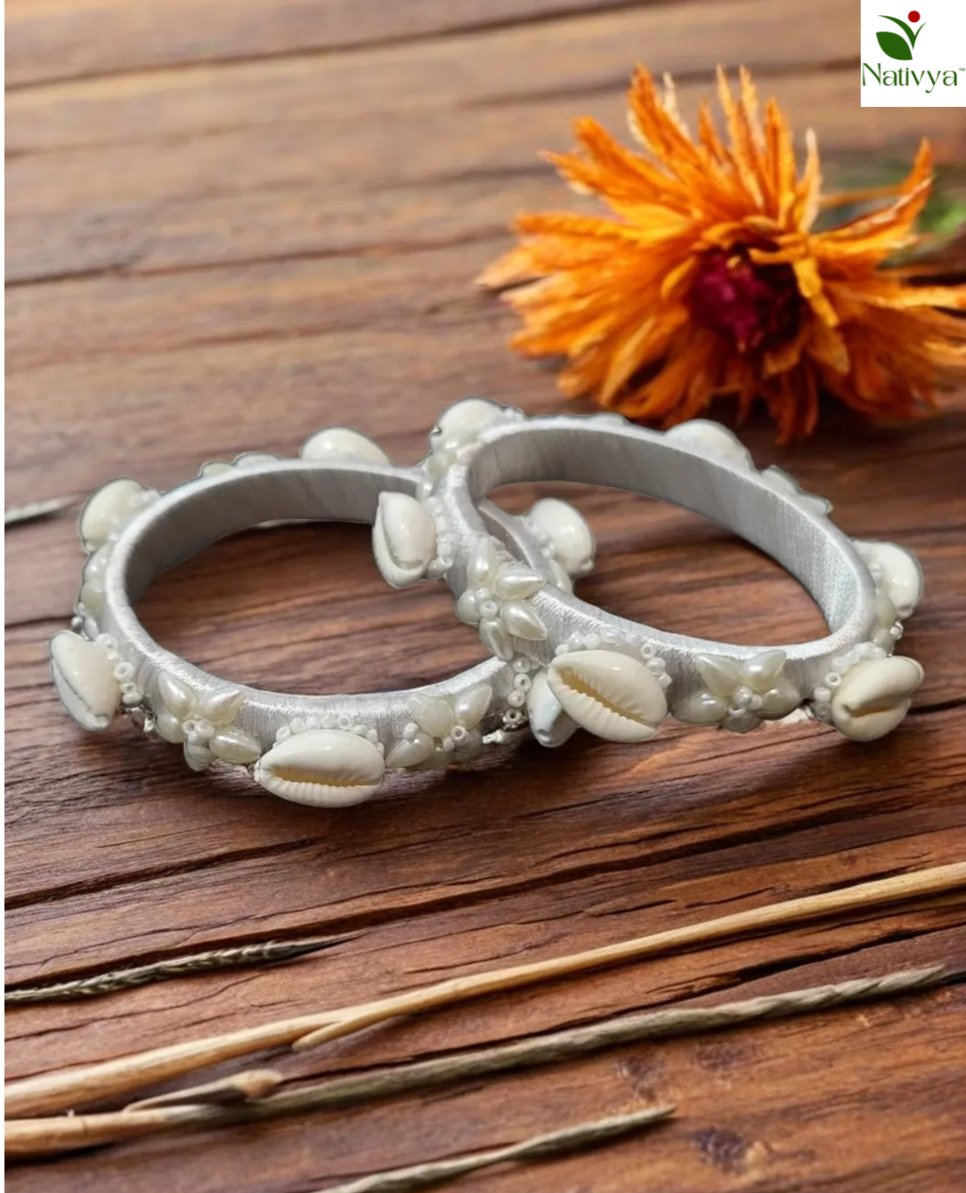 Silk Thread and Kodi Shell Bangle