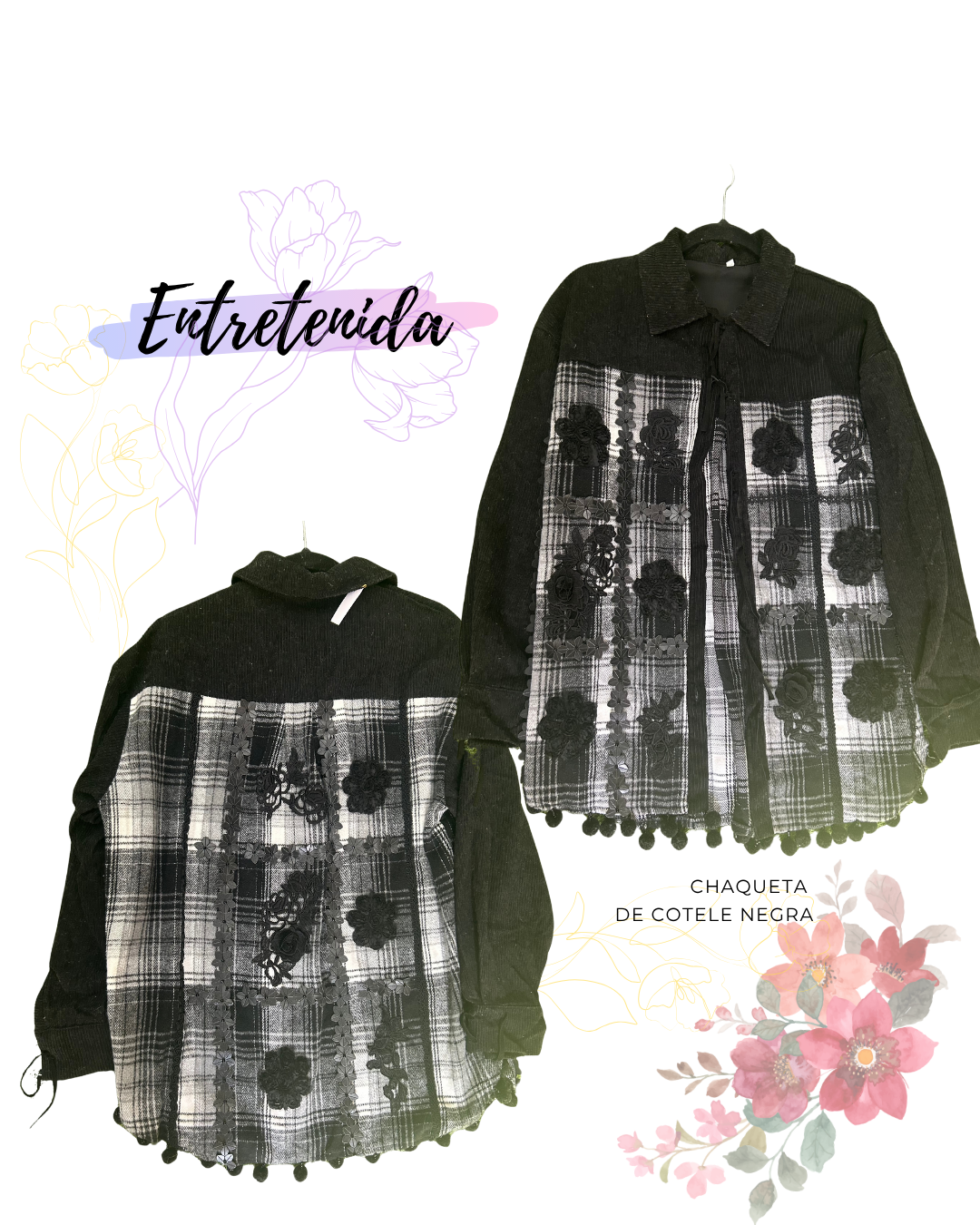 Chaqueta de mezclilla negra