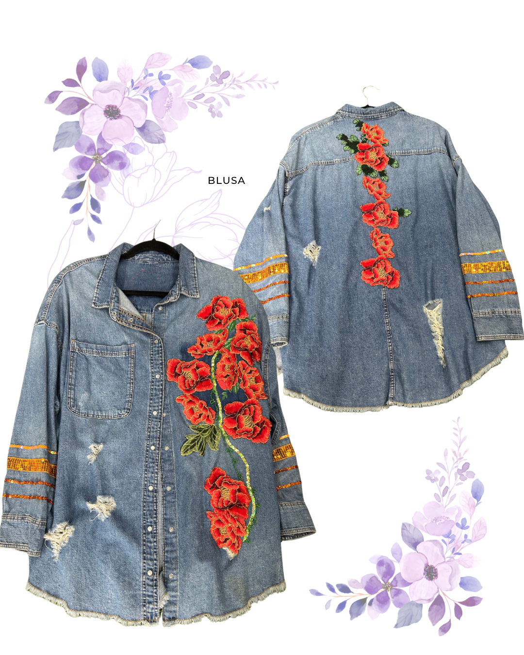 Blusa con rosas