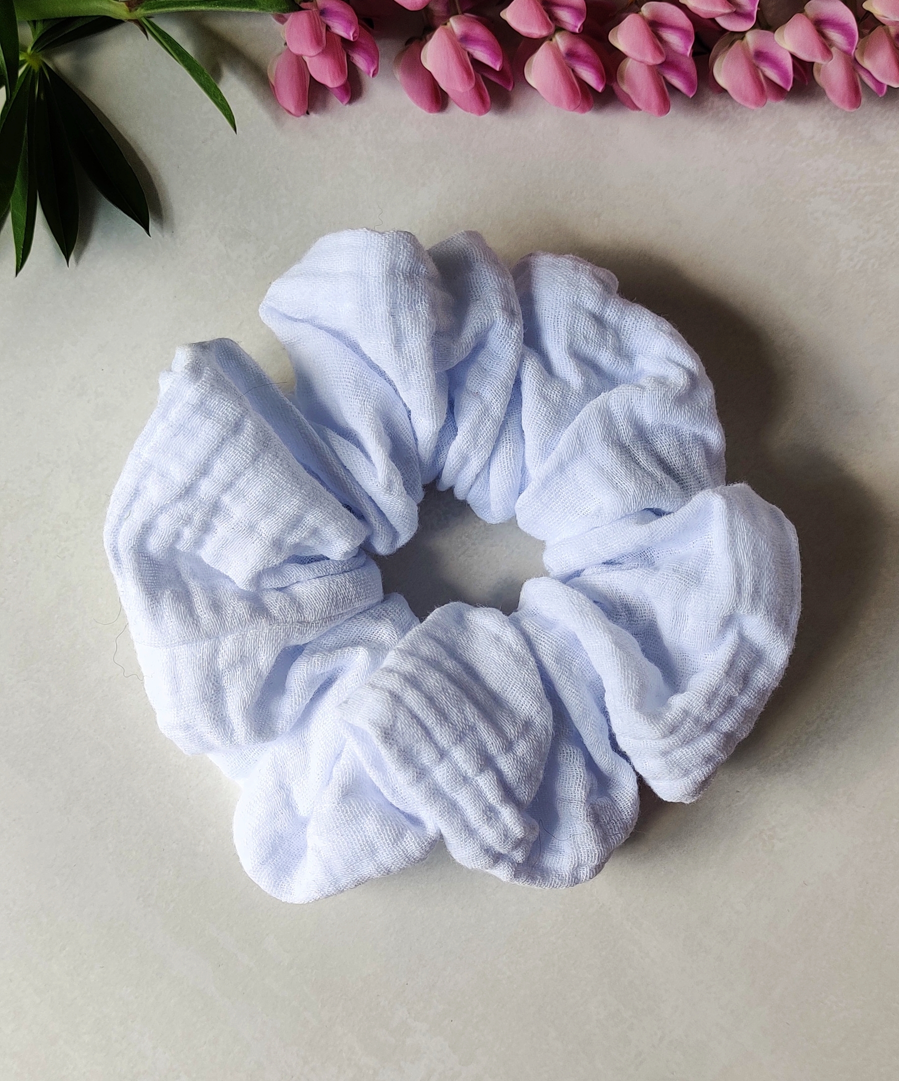 Bomull Scrunchie – Hvit