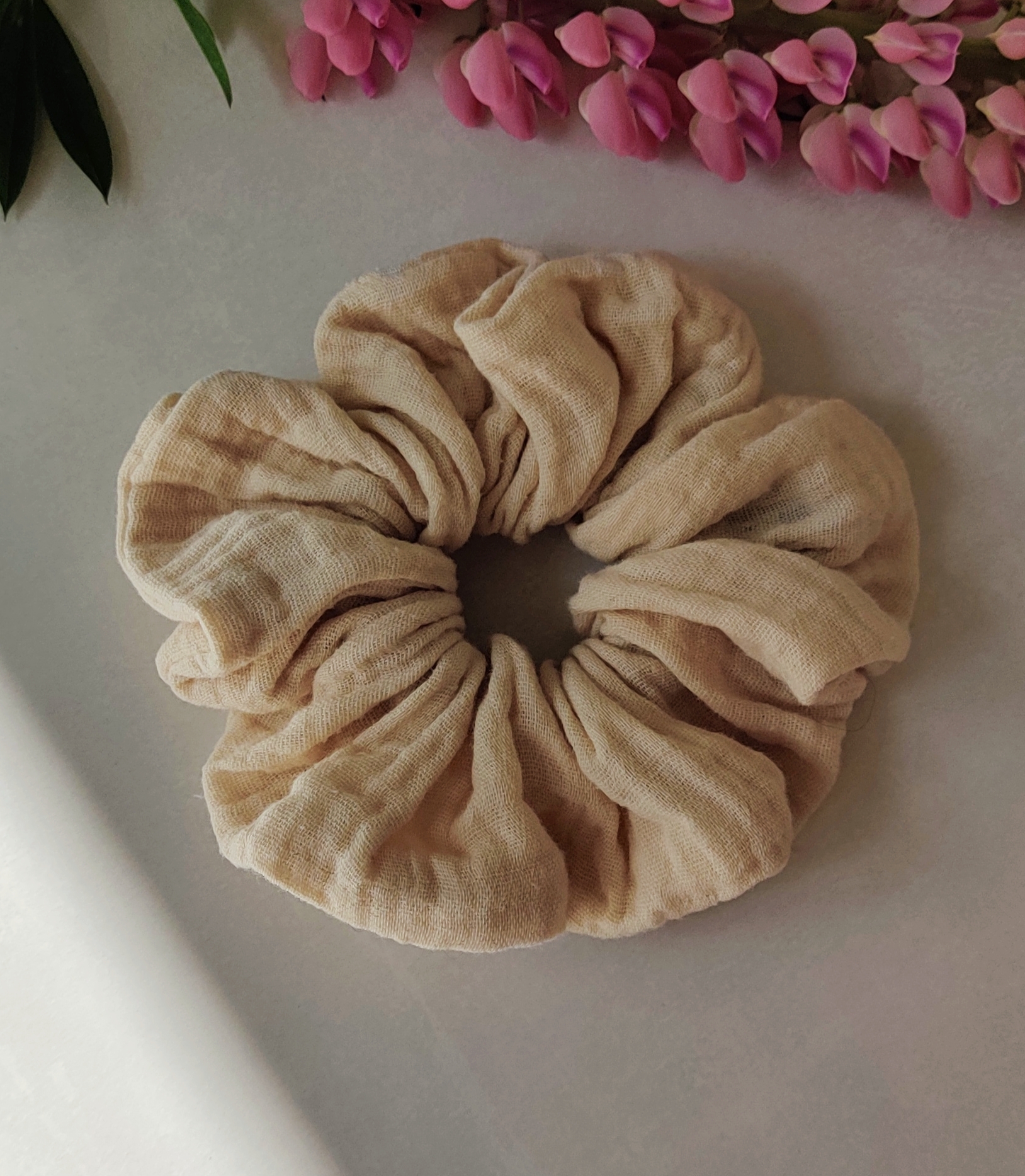 Bomull Scrunchie – Gul