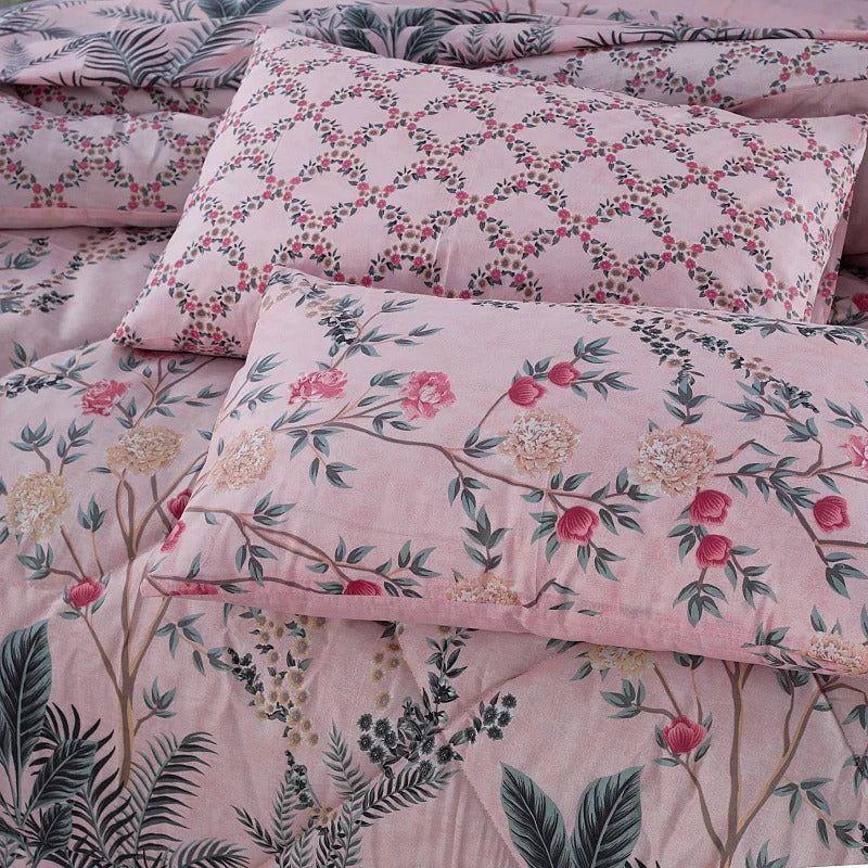 6 Pc Cotton Salonica printed comforter set